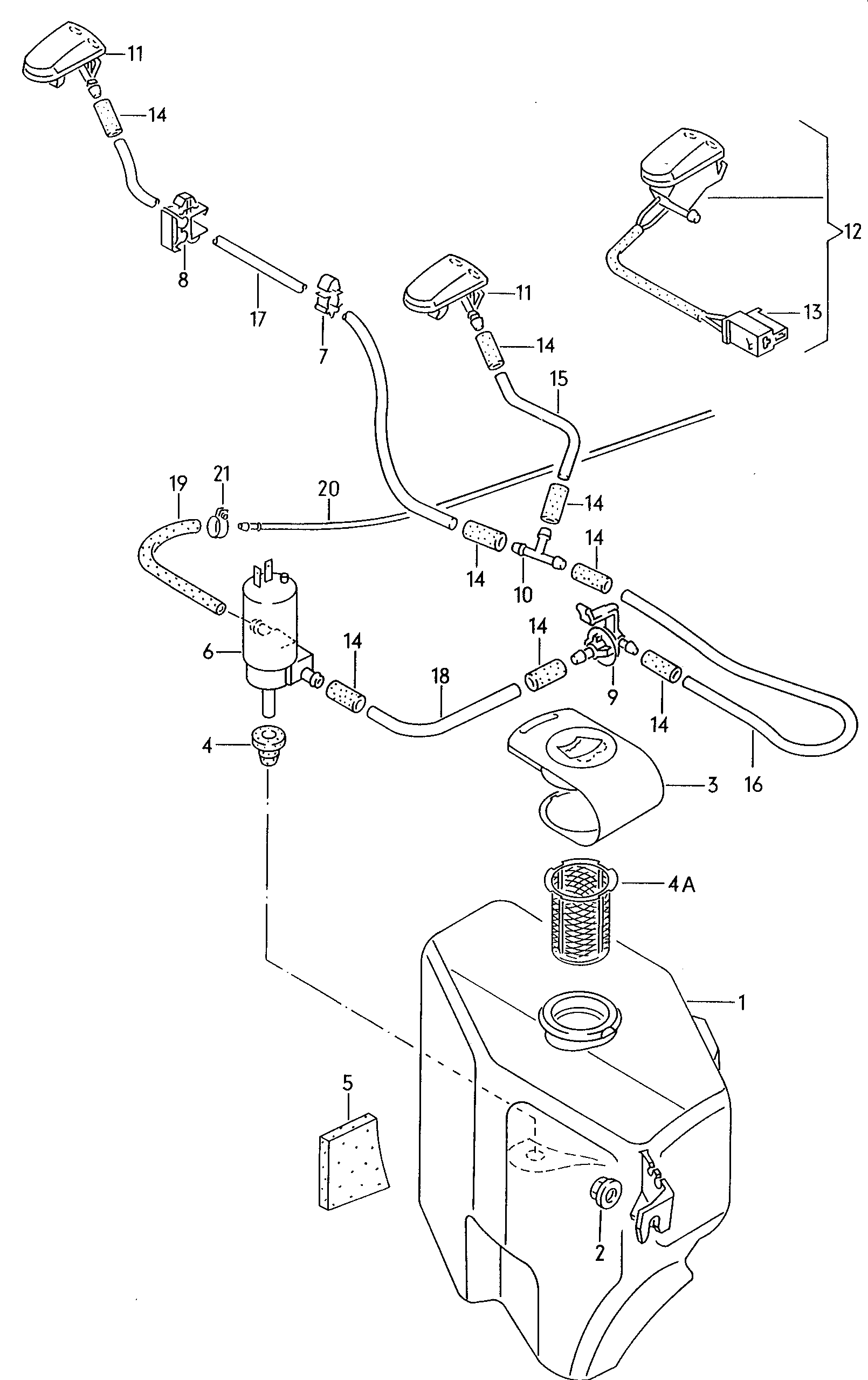 AUDI 1H5 955 651 - Pompa de apa,spalare parbriz parts5.com