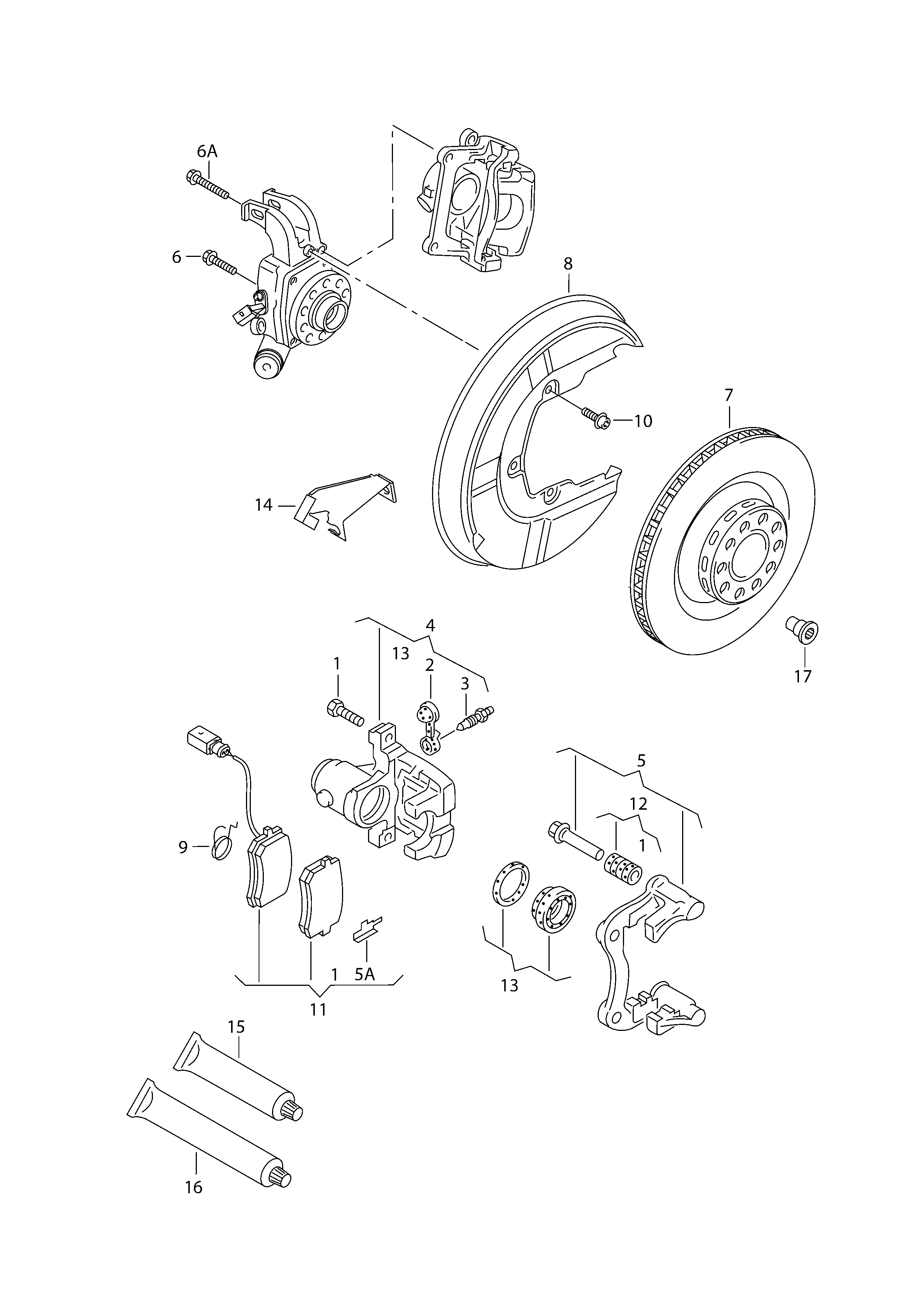 VAG 7H0 615 423 A - Тормозной суппорт parts5.com