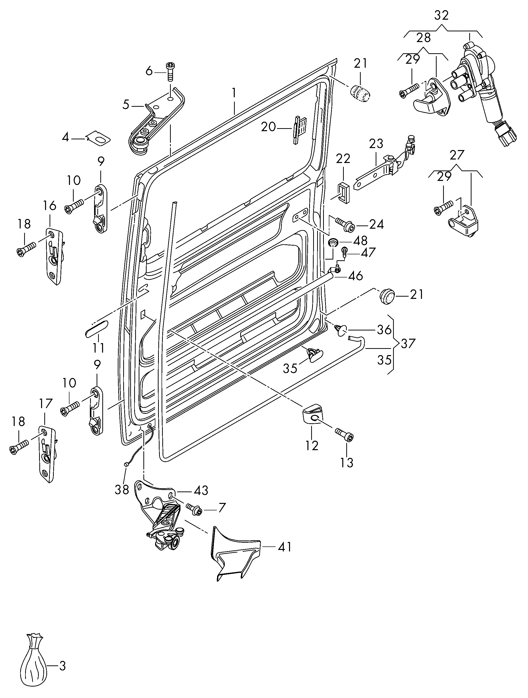 VAG 7E0 843 336 - Roller Guide, sliding door parts5.com