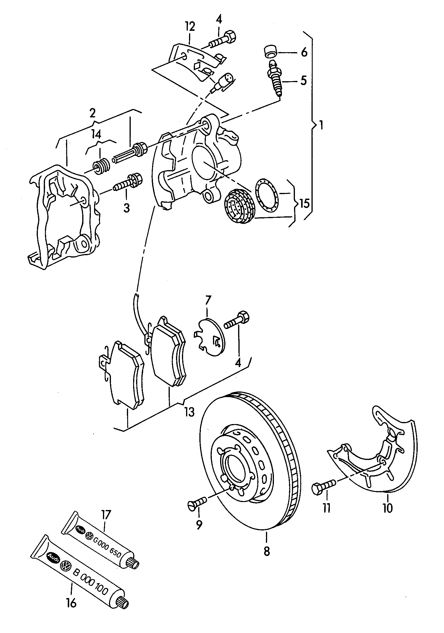 Skoda 357 615 123C - Brake caliper housing parts5.com