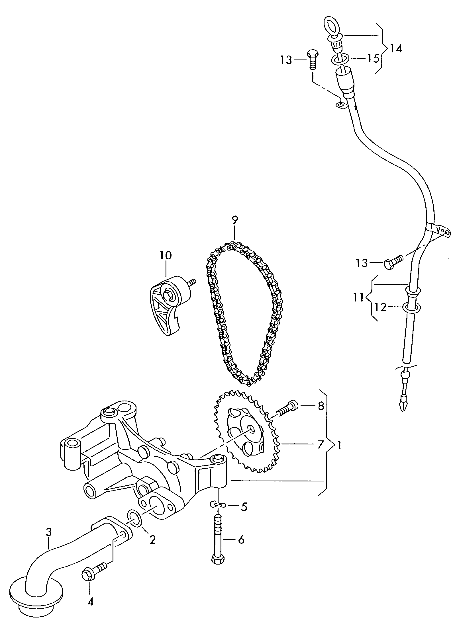 VAG 06A 115 130 B - Натяжное устройство цепи, привод масляного насоса parts5.com