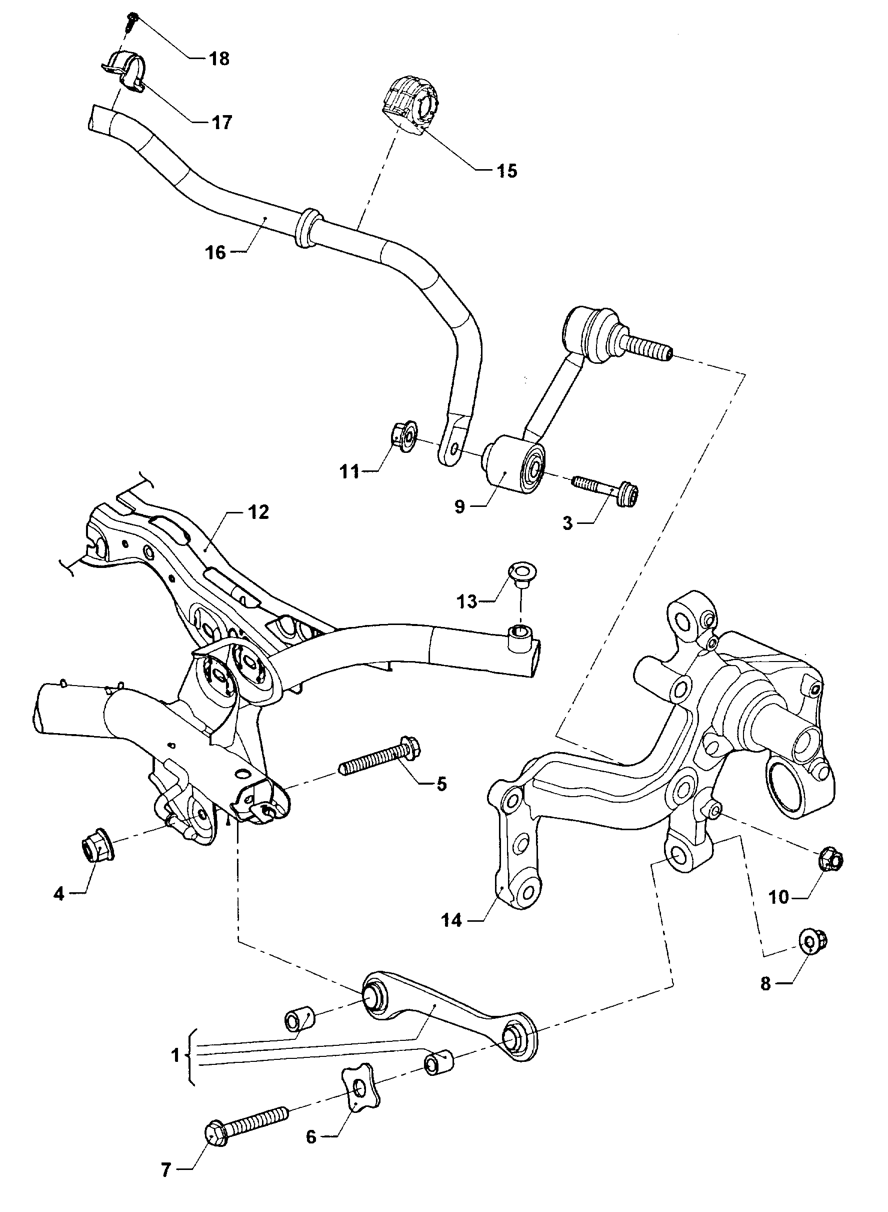 VW 1K0 511 439 E - Bracket, stabilizer mounting parts5.com