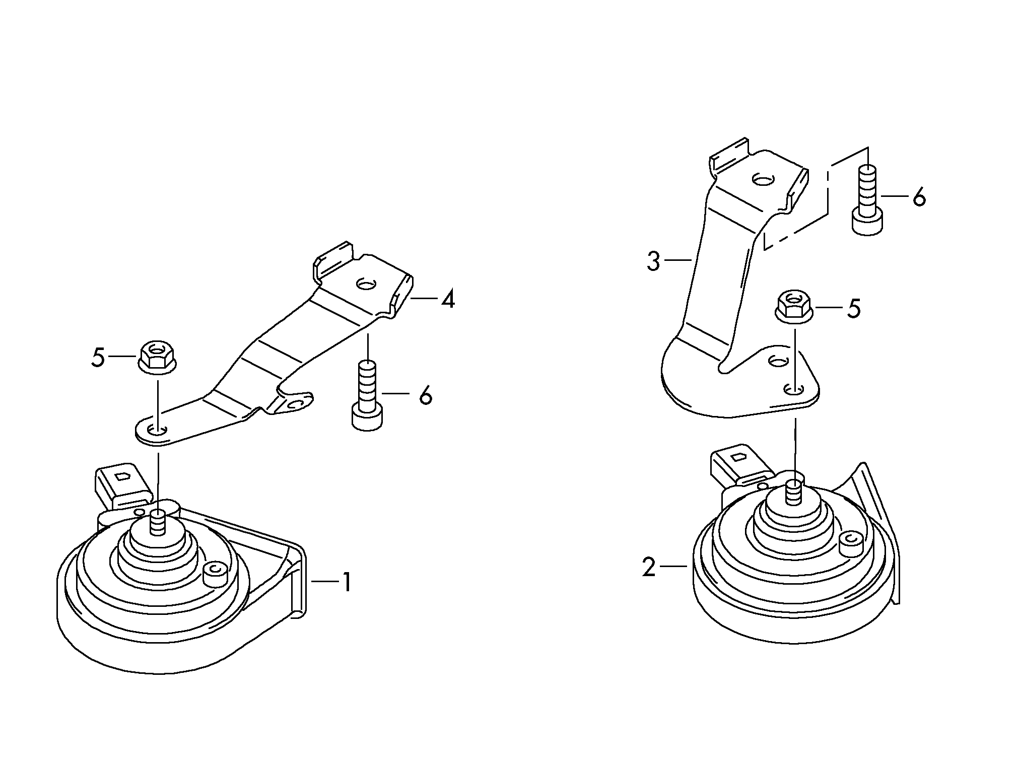 VW 5C0 951 221B - Claxon parts5.com