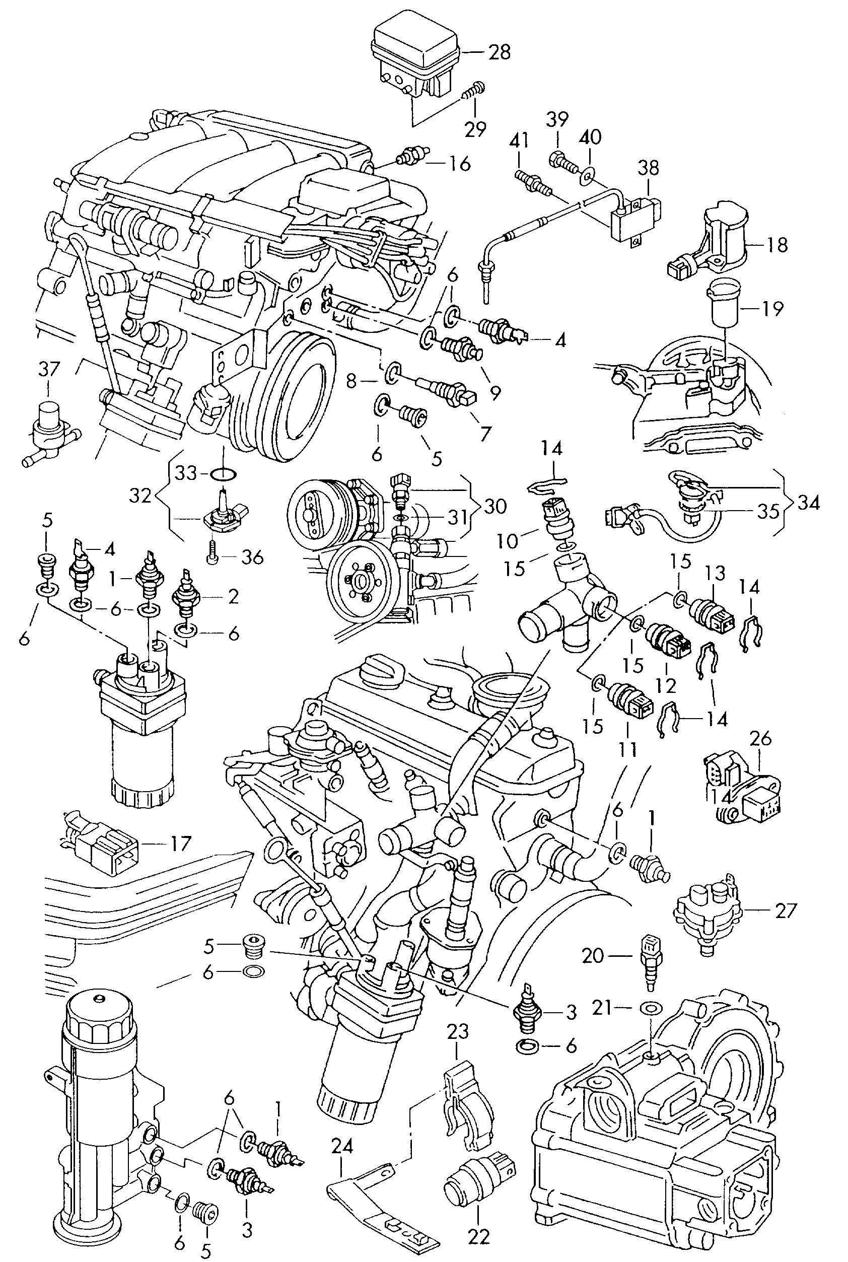 Skoda 357 919 501 A - Sensor, coolant temperature parts5.com