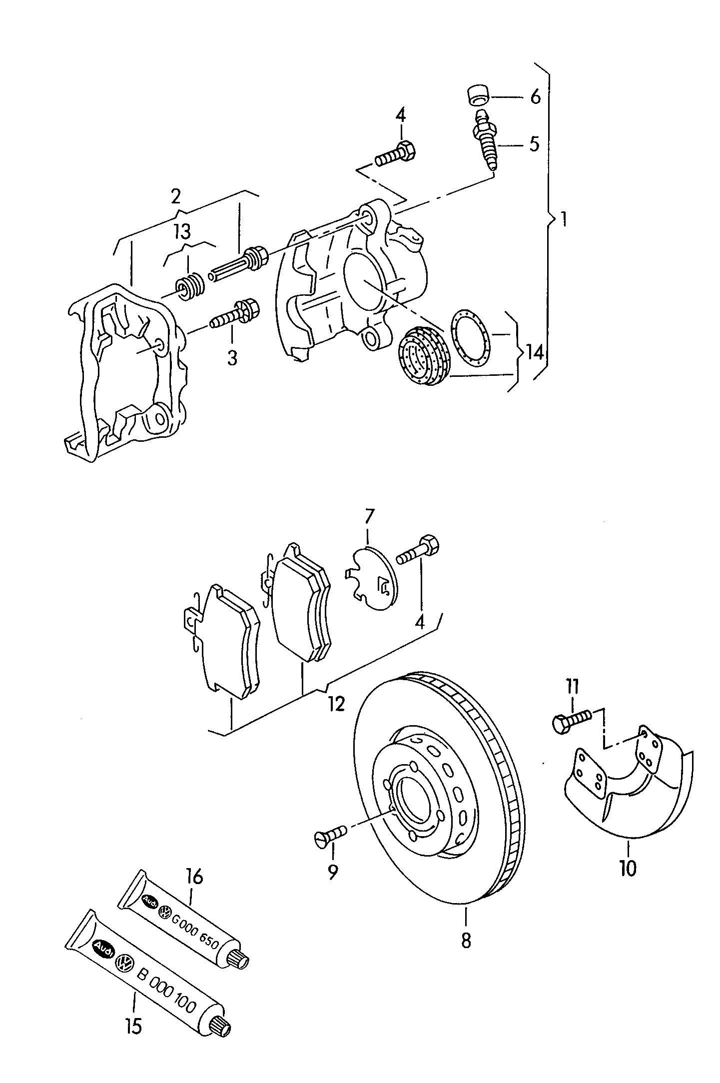 Skoda 357 698 151 E - Sada brzdových destiček, kotoučová brzda parts5.com