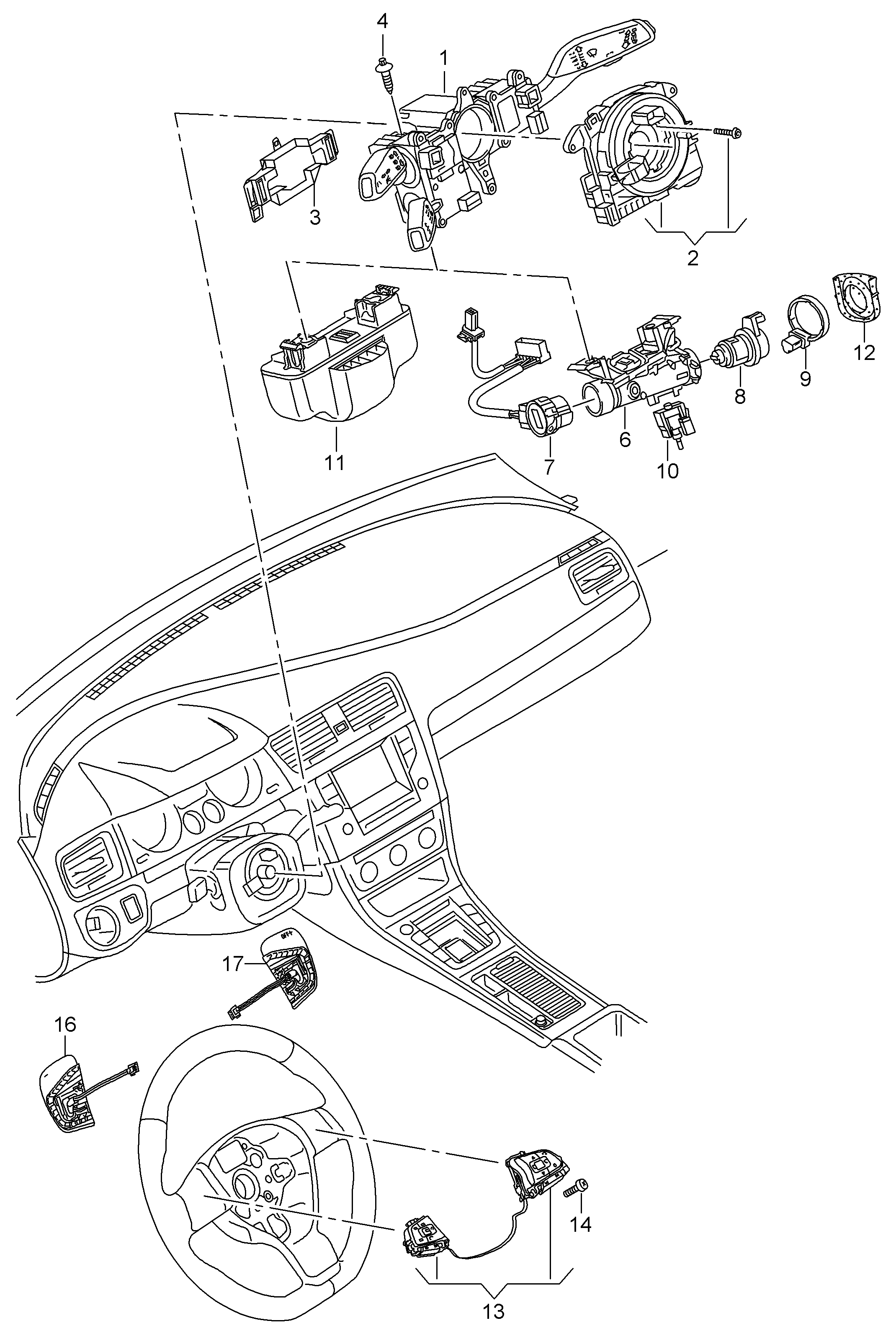 Seat 5Q0 905 849 C - Ignition / Starter Switch parts5.com