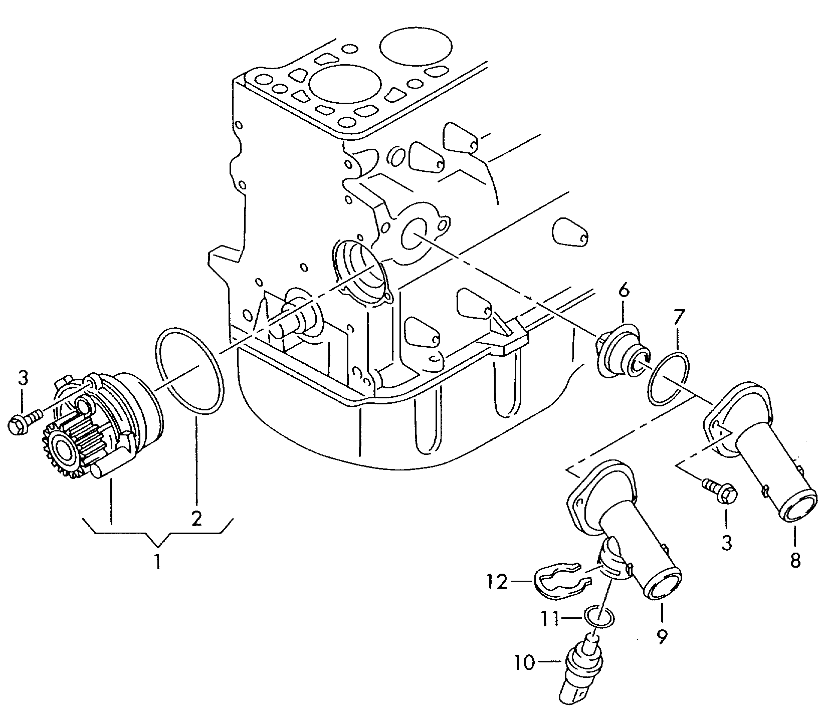 CUPRA 03G121011 - Coolant pump with sealing ring parts5.com