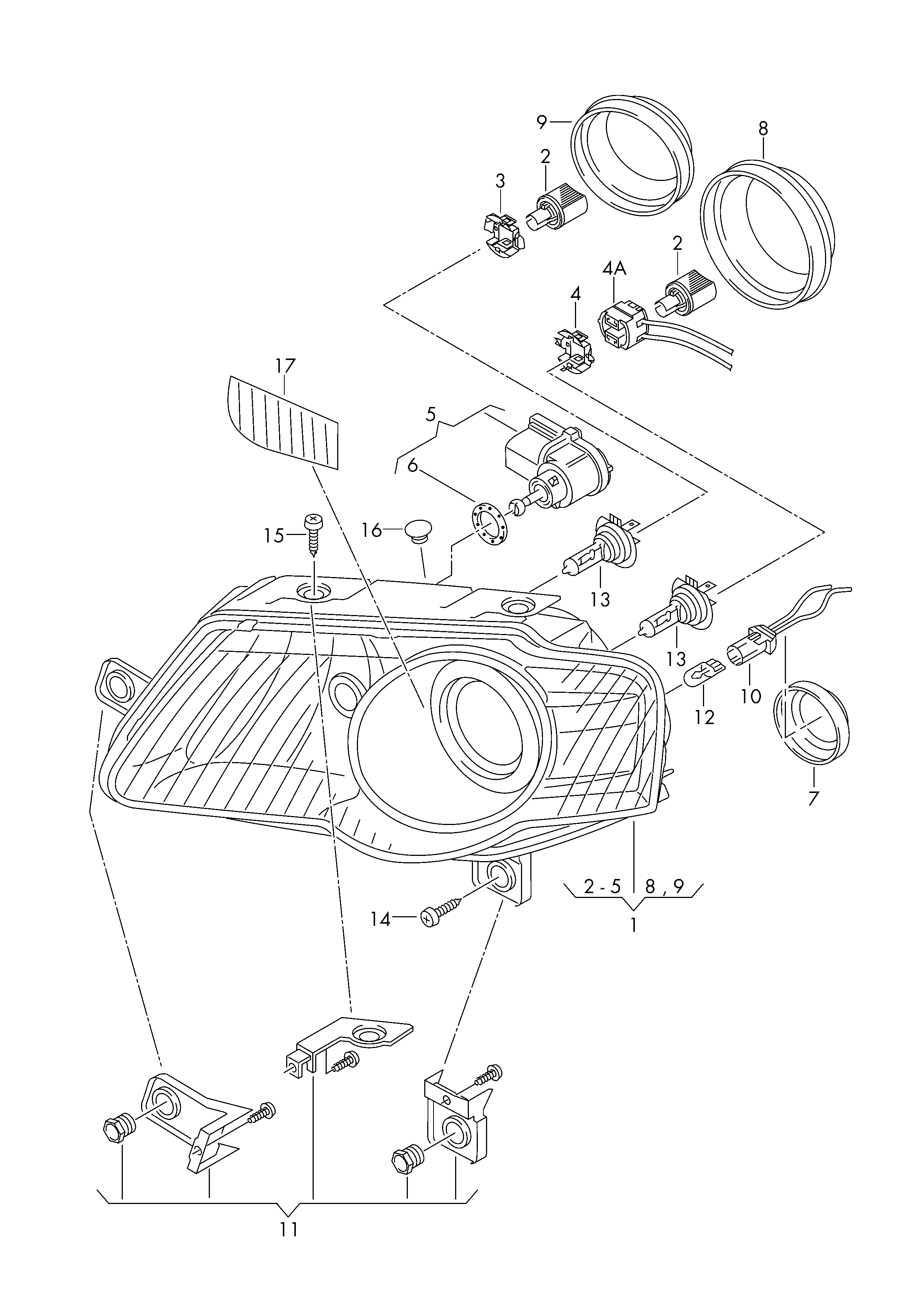 VAG 3B0941160B - Hõõgpirn, päevatuli parts5.com