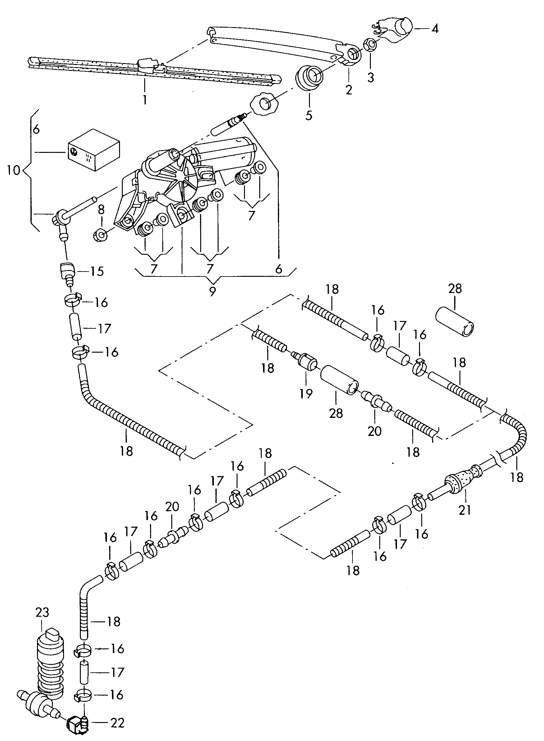 VAG 3B9 955 985 A - Dysza płynu spryskiwacza, spryskiwacz szyby czołowej parts5.com