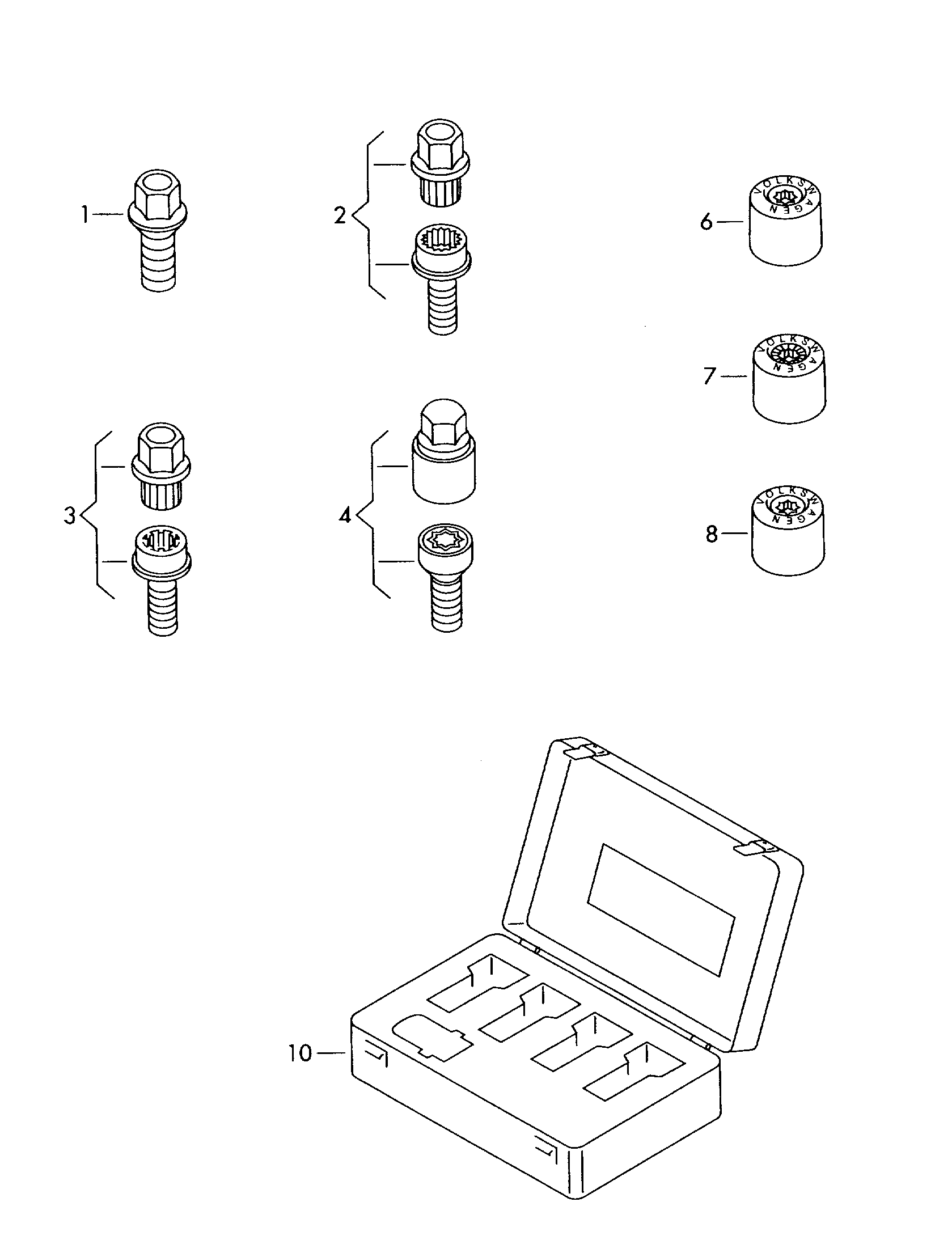 Seat 8D0 601 139 D - Колесен болт parts5.com