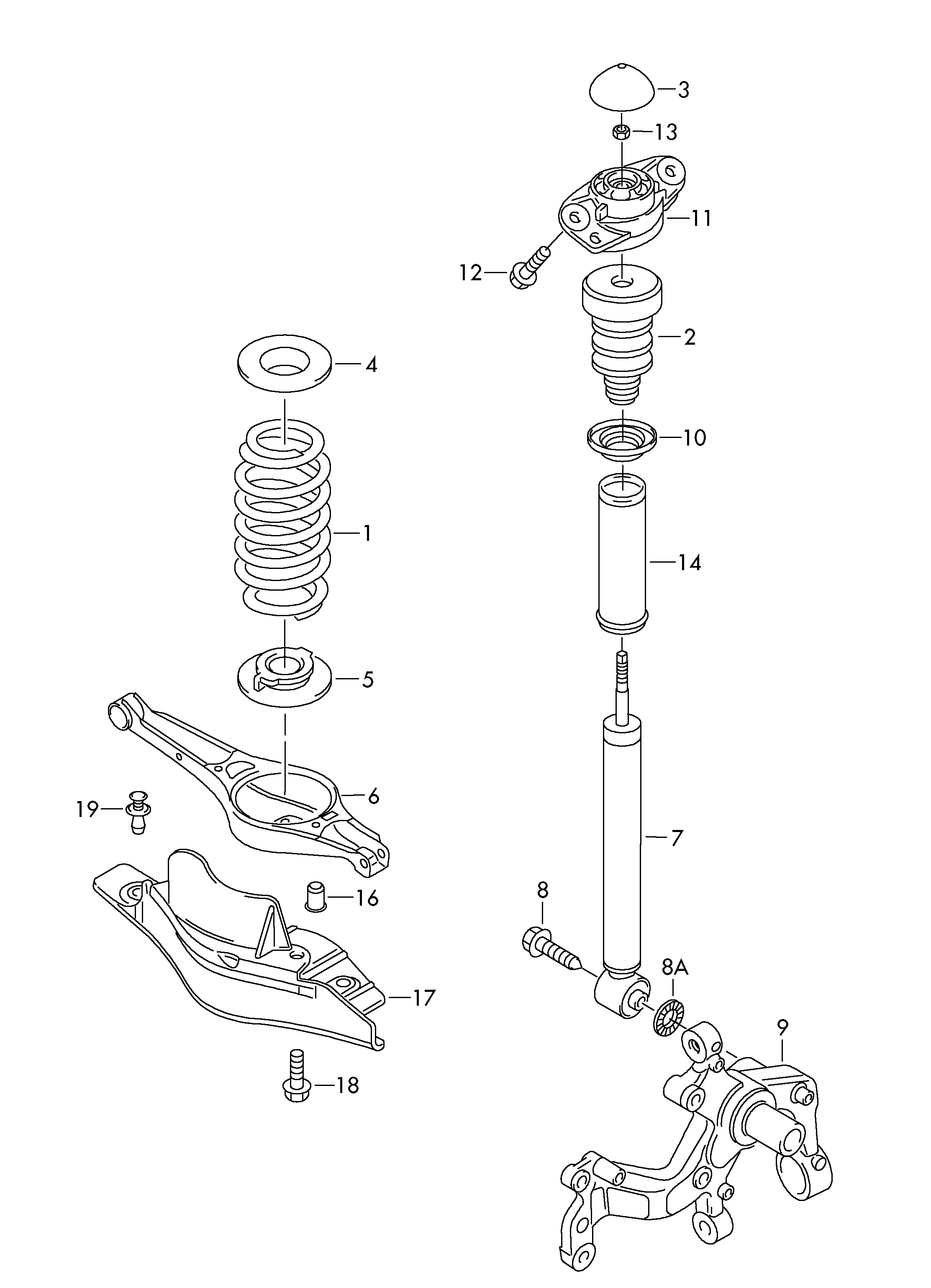 Skoda 3C0 513 425 - Komplet za zaštitu od prašine, amortizer parts5.com