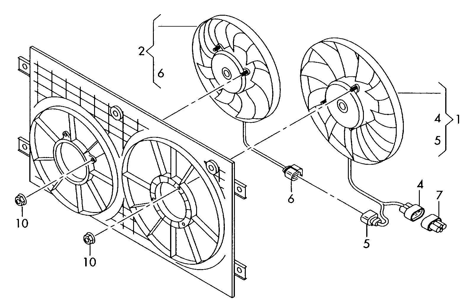 VAG 1K0959455ET - Motor eléctrico, ventilador del radiador parts5.com