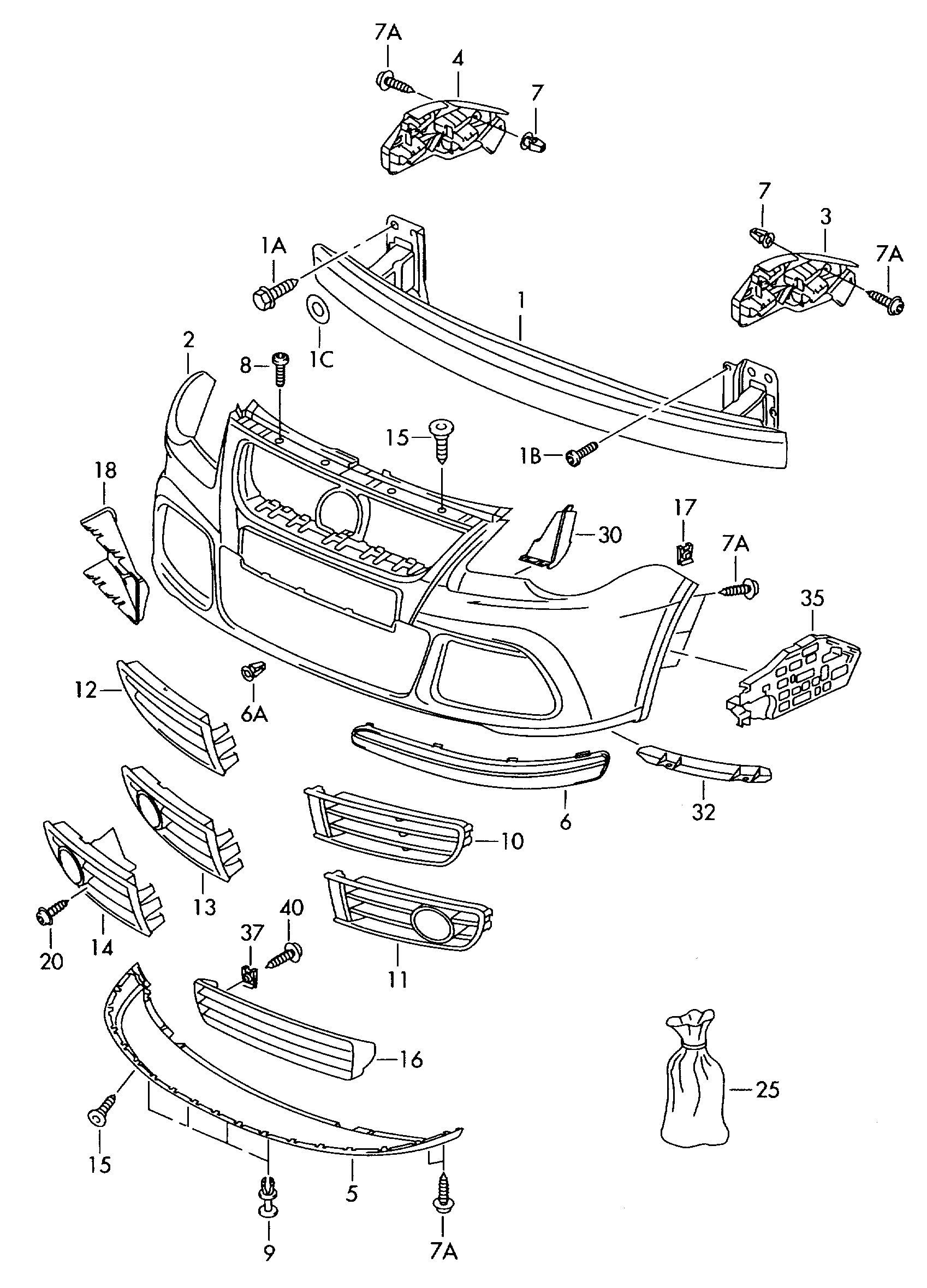 VAG 6Q0853677B - Grila ventilatie, bara protectie parts5.com