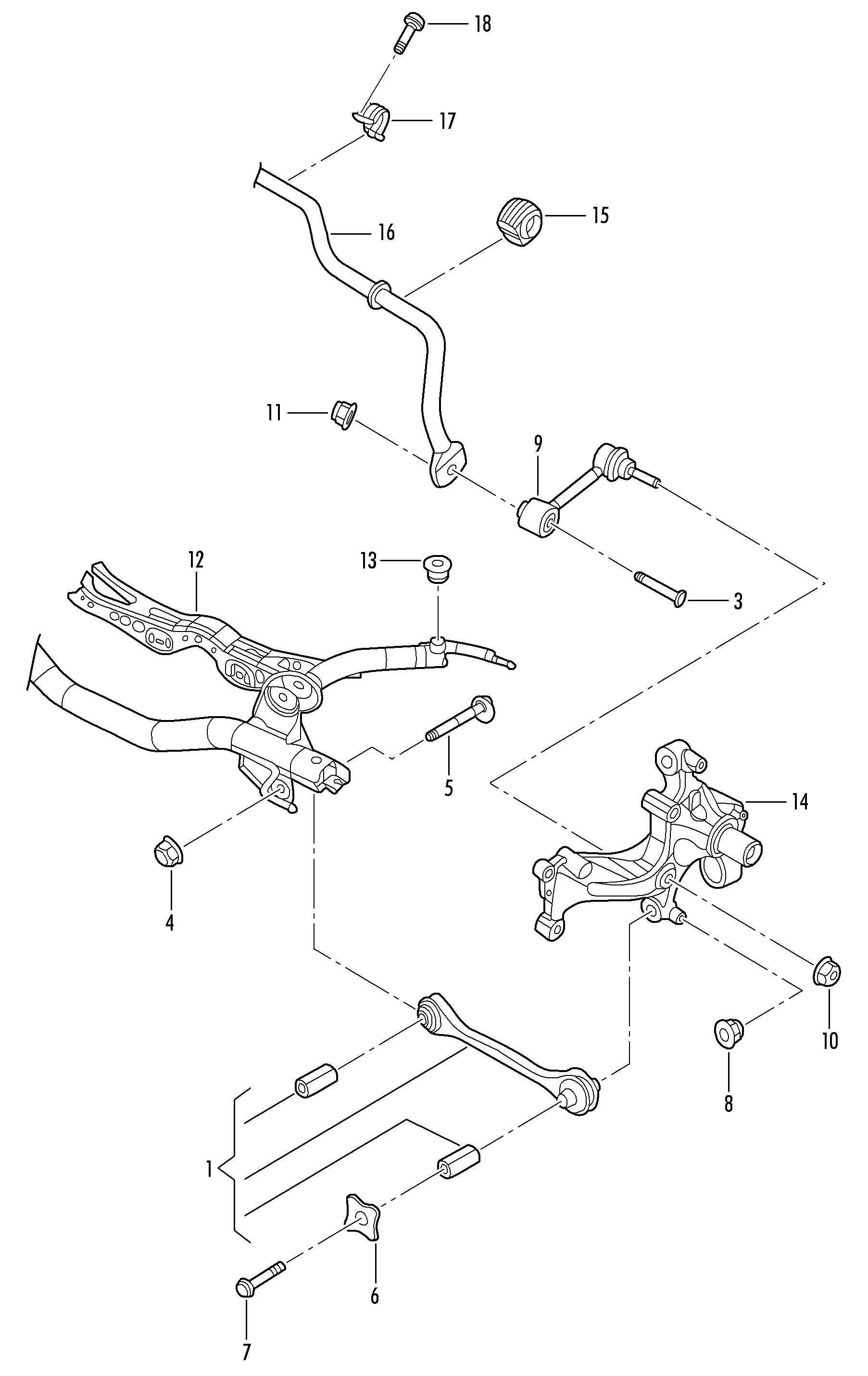 VAG 1K0 501 529 H - Носач, окачване на колелата parts5.com