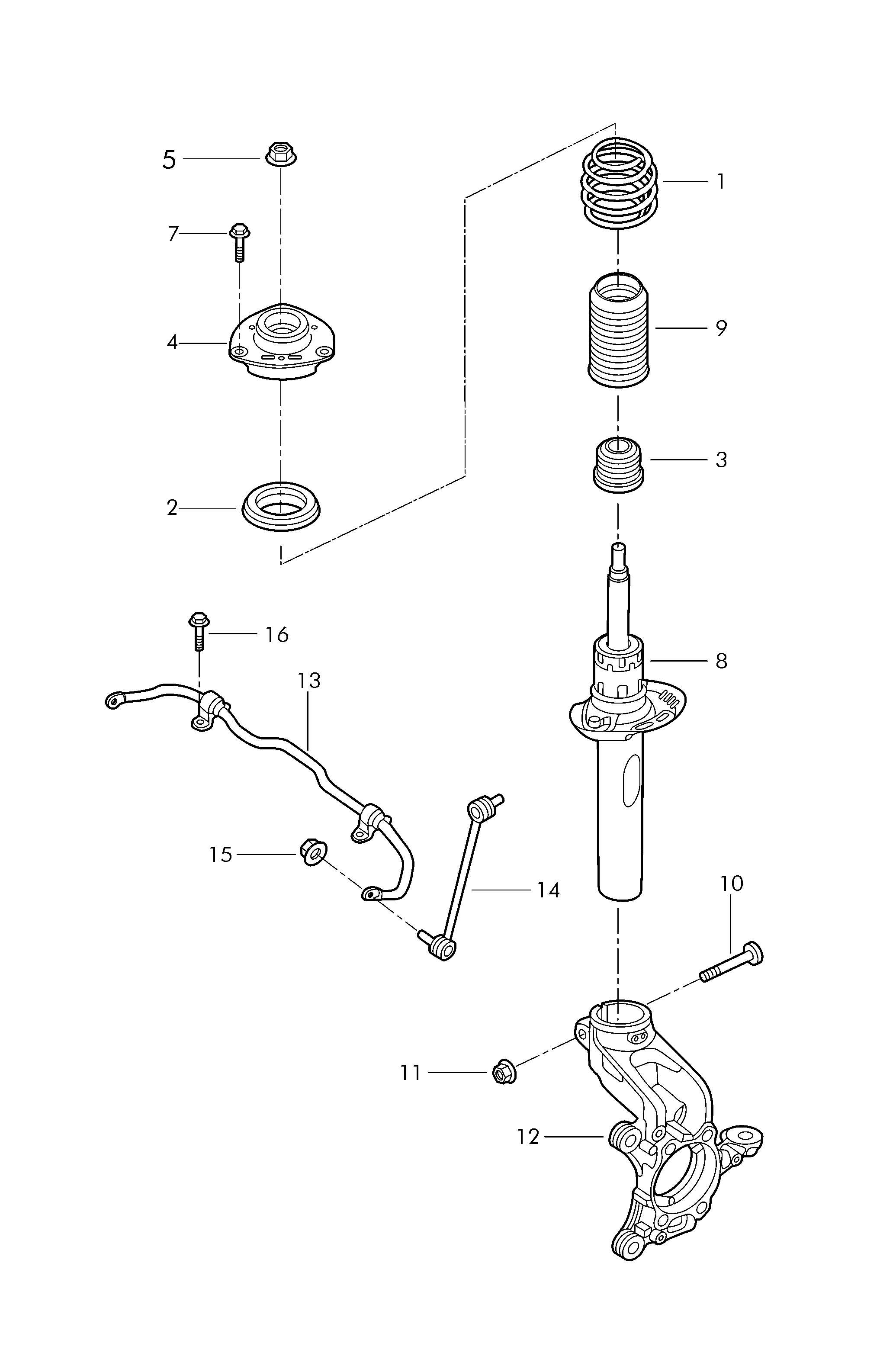 VAG N   912 464 01 - Set reparatie, suspensie parts5.com