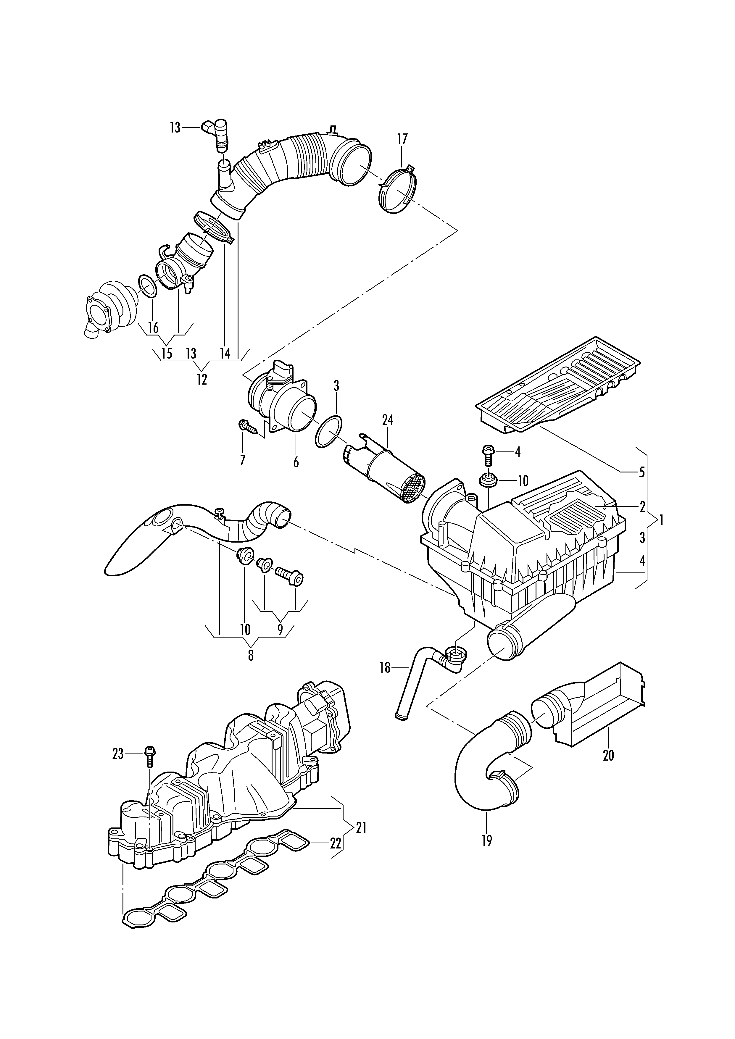 Porsche 1K0129620D - Air Filter parts5.com