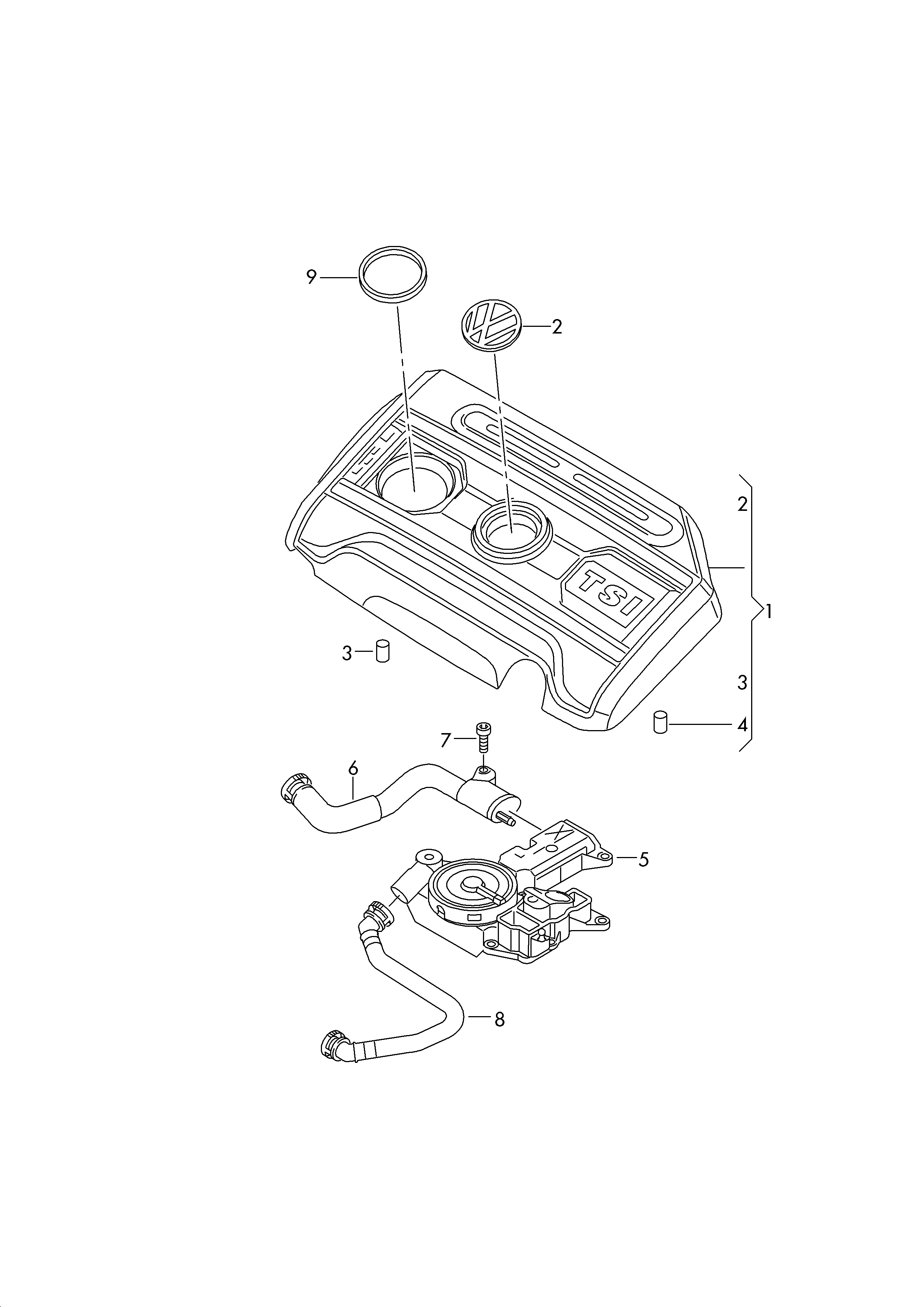 AUDI 06J 103 221 - Manguito, ventilación culata parts5.com