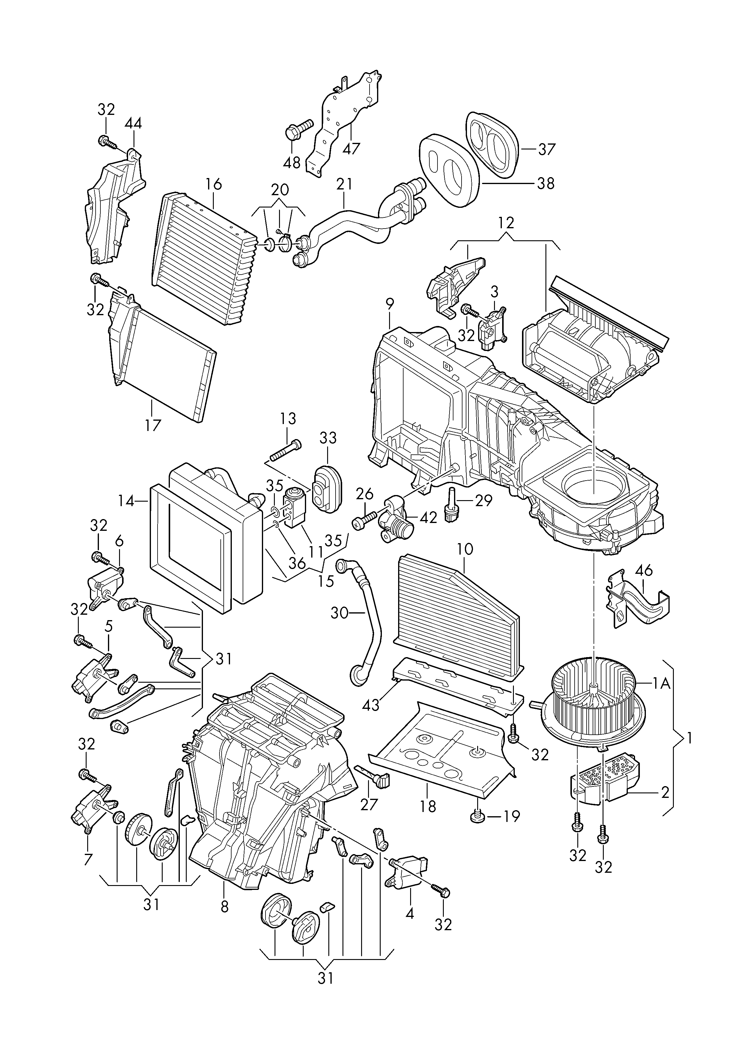 VAG 3C1 820 015 AA - Ventilador habitáculo parts5.com