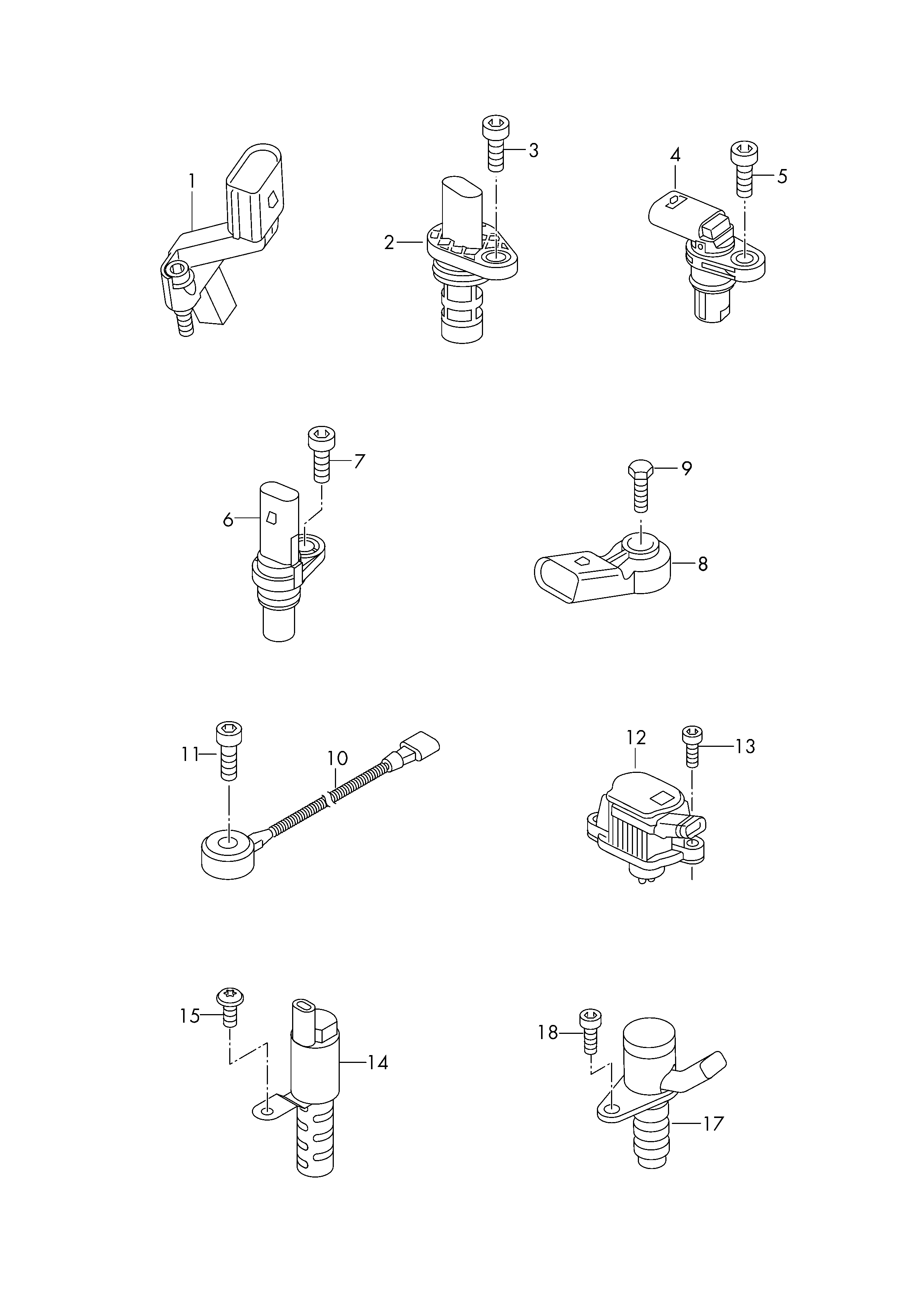 Skoda 04C 906 433 - Sensor, crankshaft pulse parts5.com