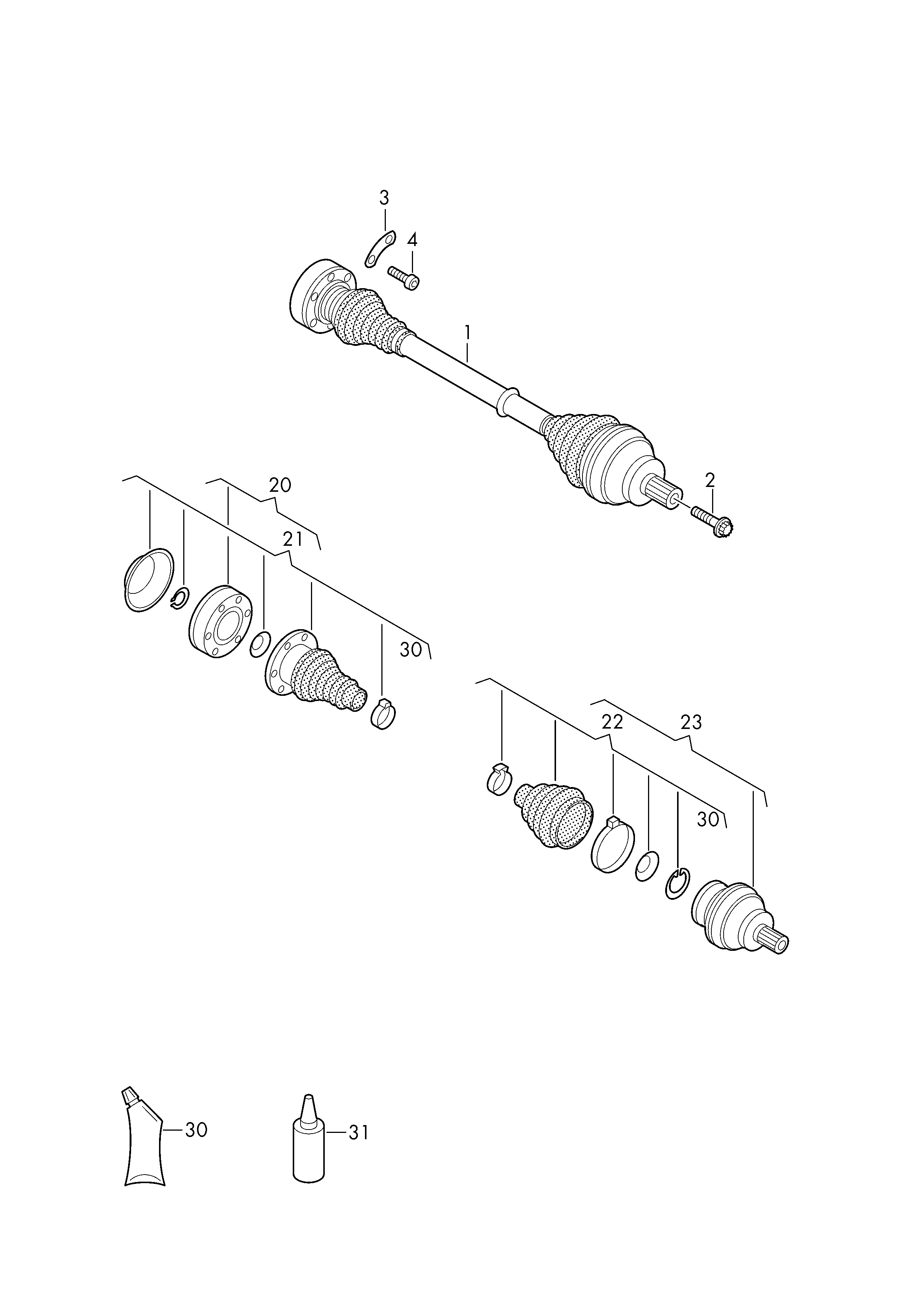 Skoda 8V0 598 099 - Sada kĺbov hnacieho hriadeľa parts5.com