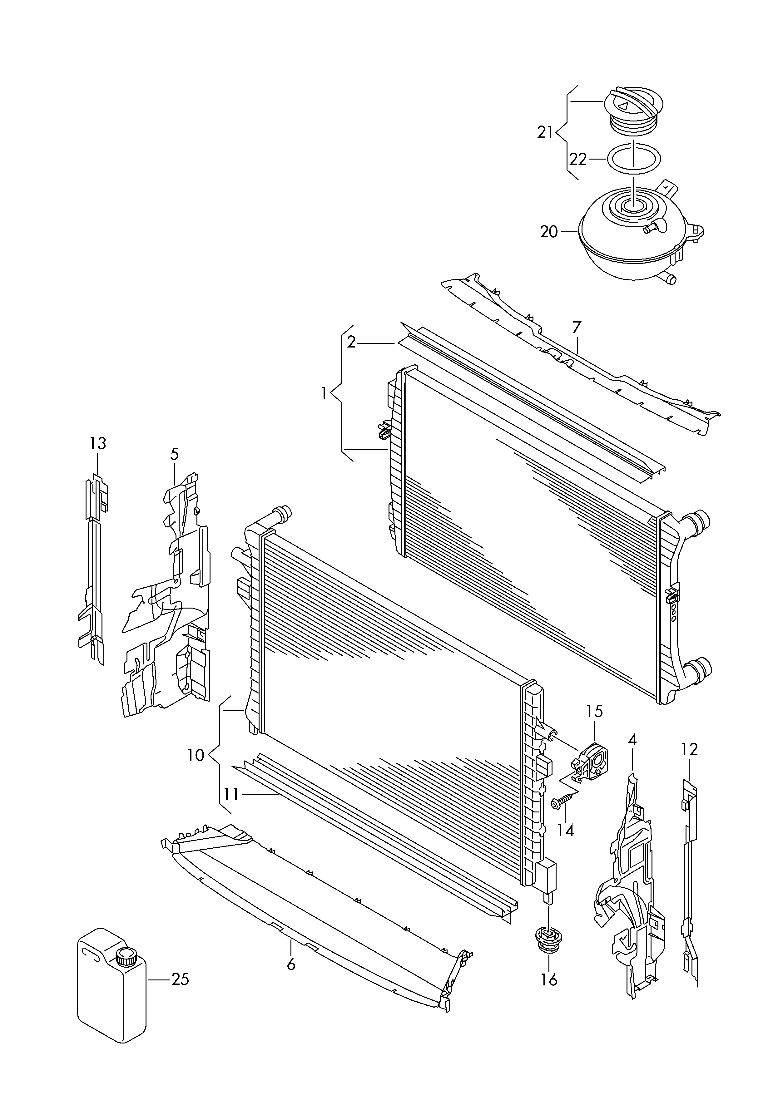 Seat 5Q0 121 367 F - Окачване, радиатор parts5.com