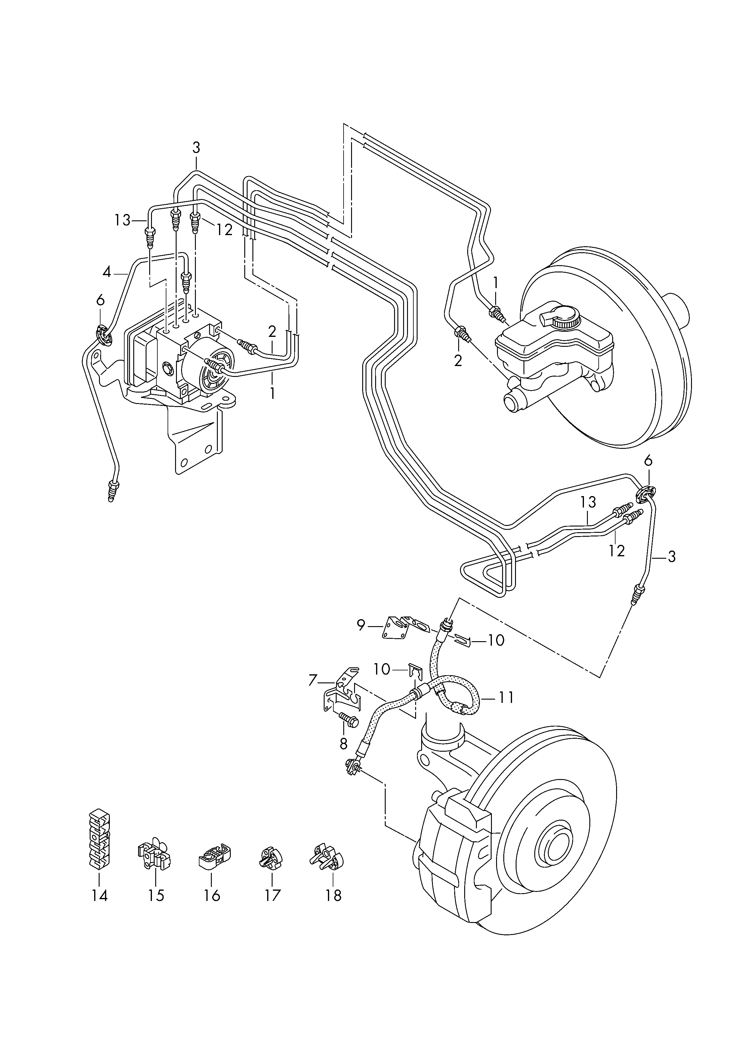 AUDI 5Q0 611 701 C - Тормозной шланг parts5.com