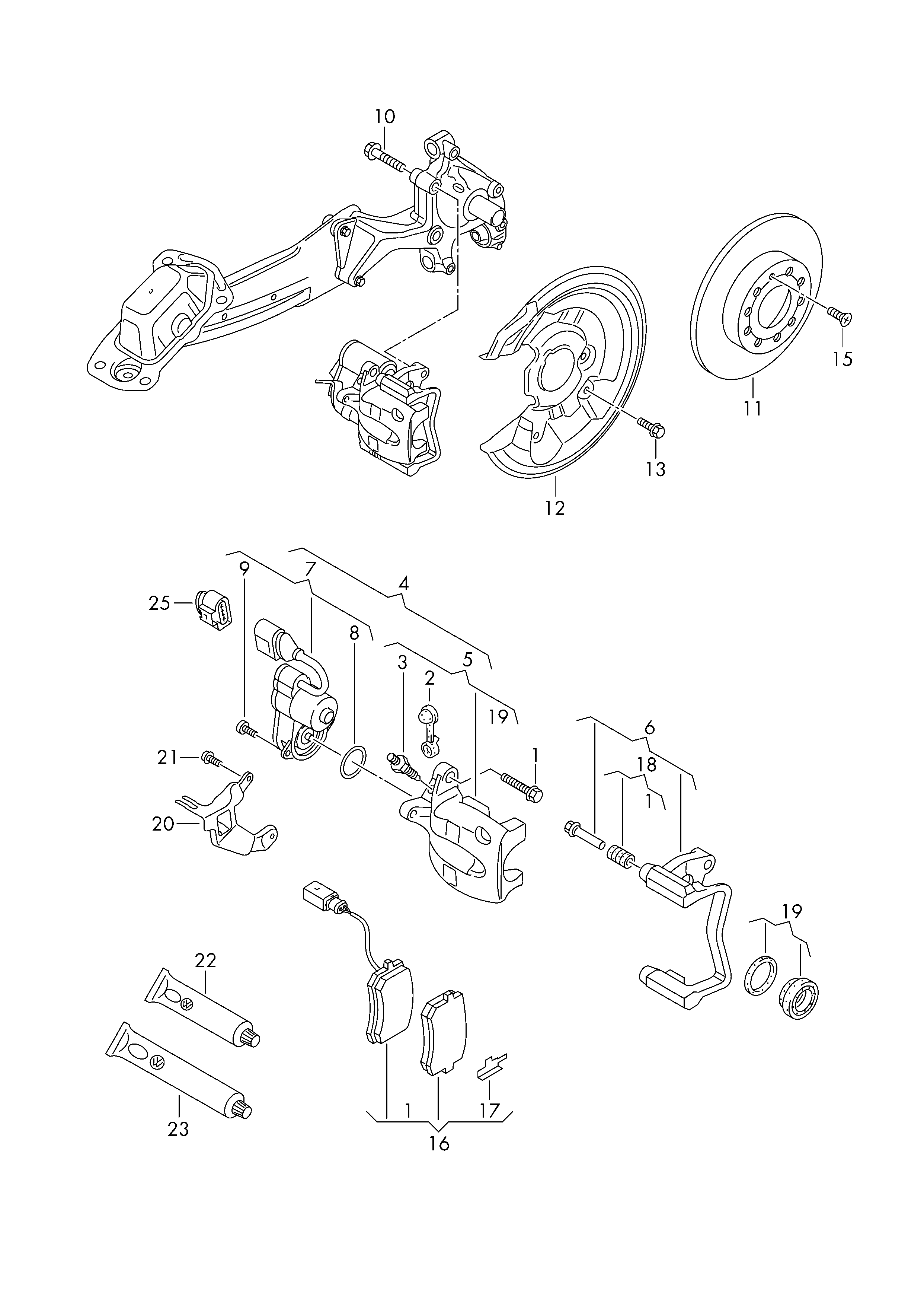 Seat 3AA615425A - Guide Sleeve Kit, brake caliper parts5.com