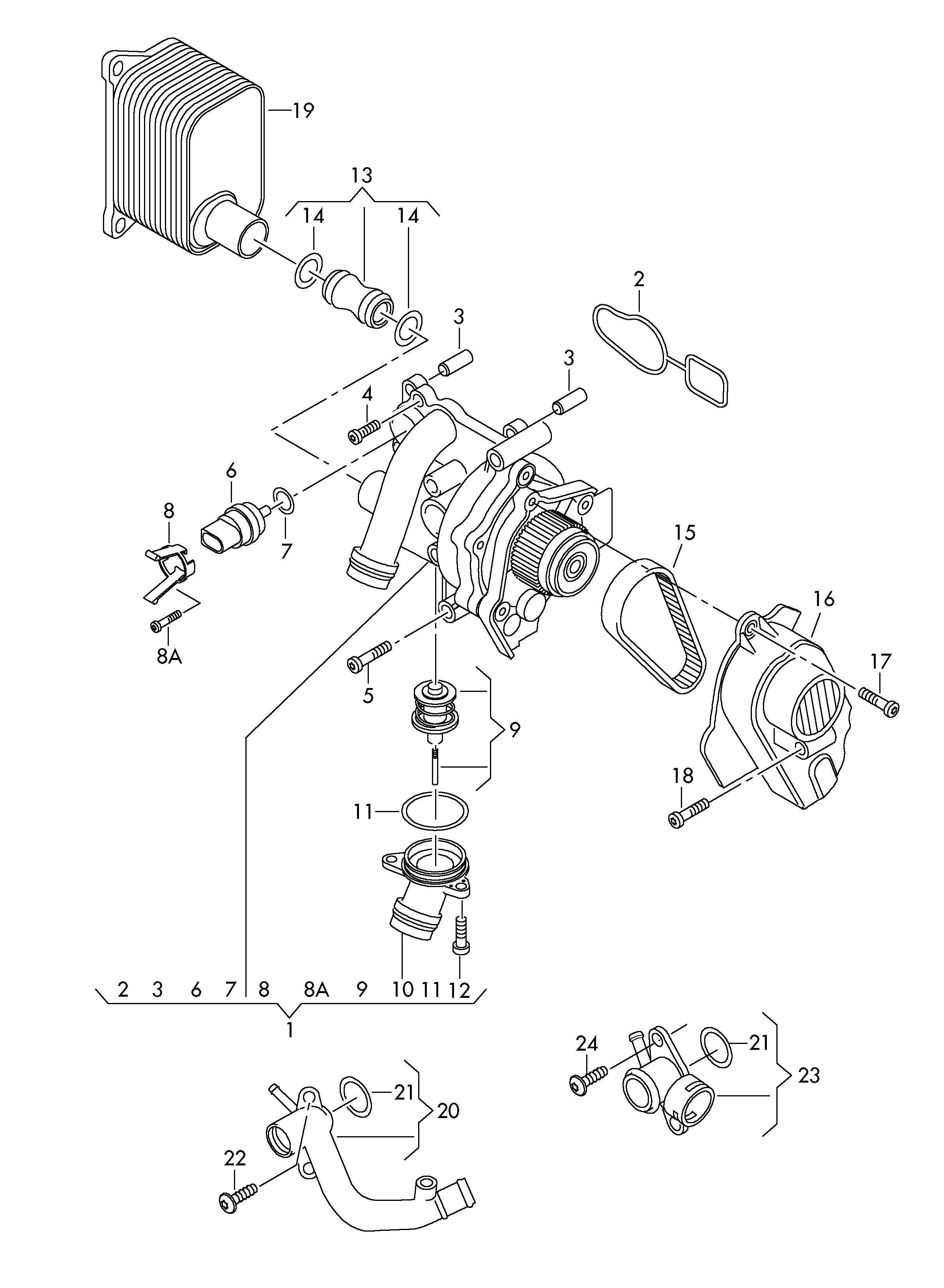 Seat 06H 121 026 BA - Vízszivattyú parts5.com