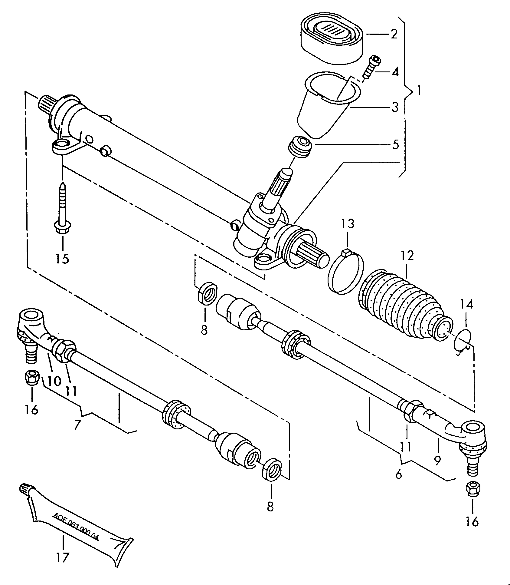 Seat 6N1 419 063 - Engranaje de dirección parts5.com