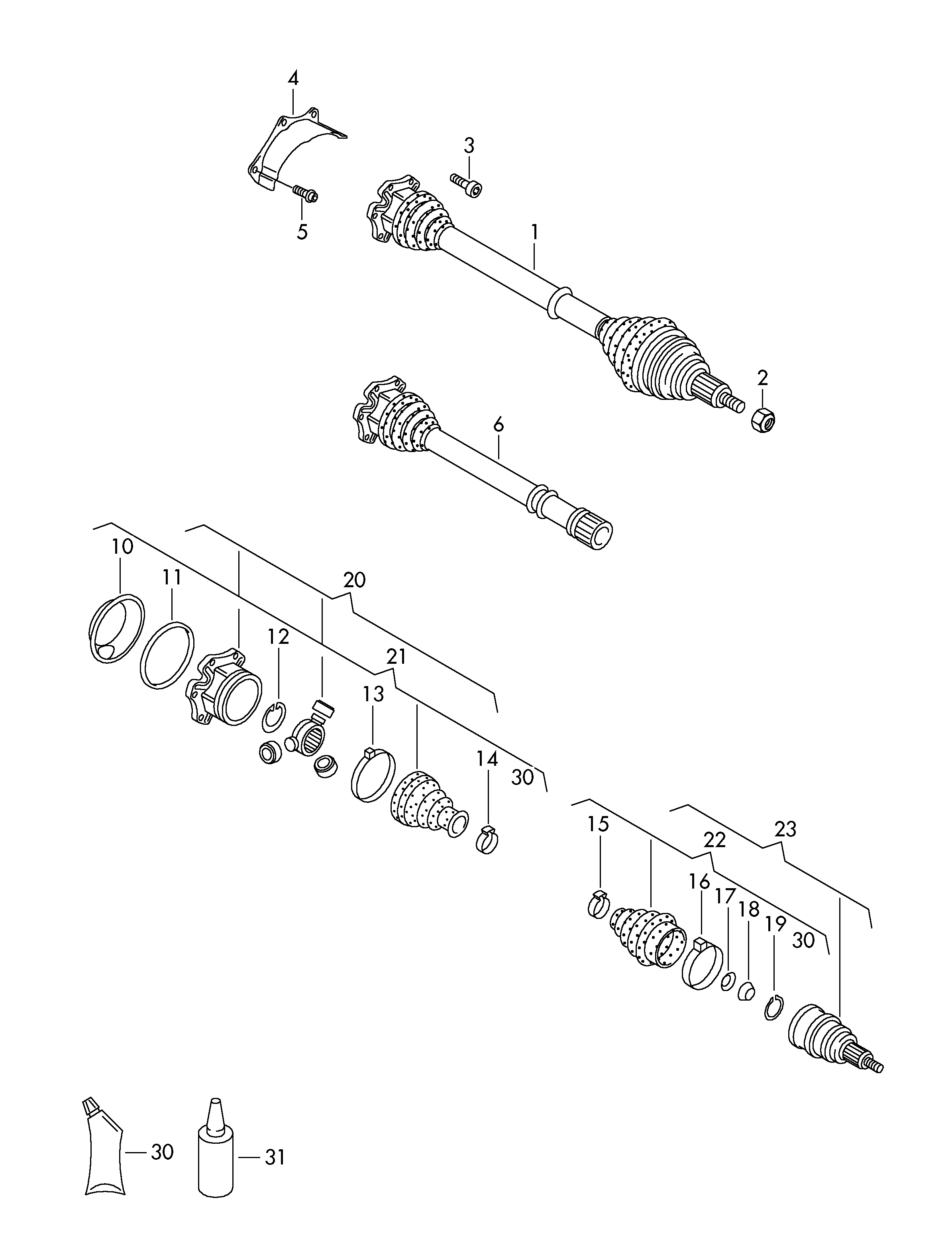 VAG JZW 498 340 CX - Set articulatie, planetara parts5.com