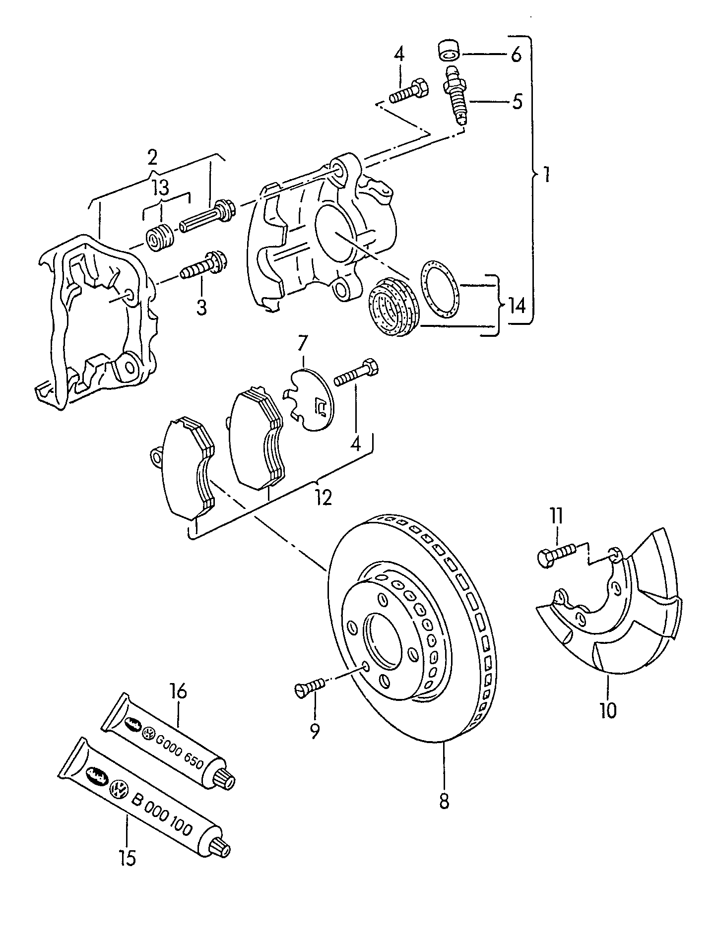 VAG 443 615 123 FX - Pinza de freno parts5.com