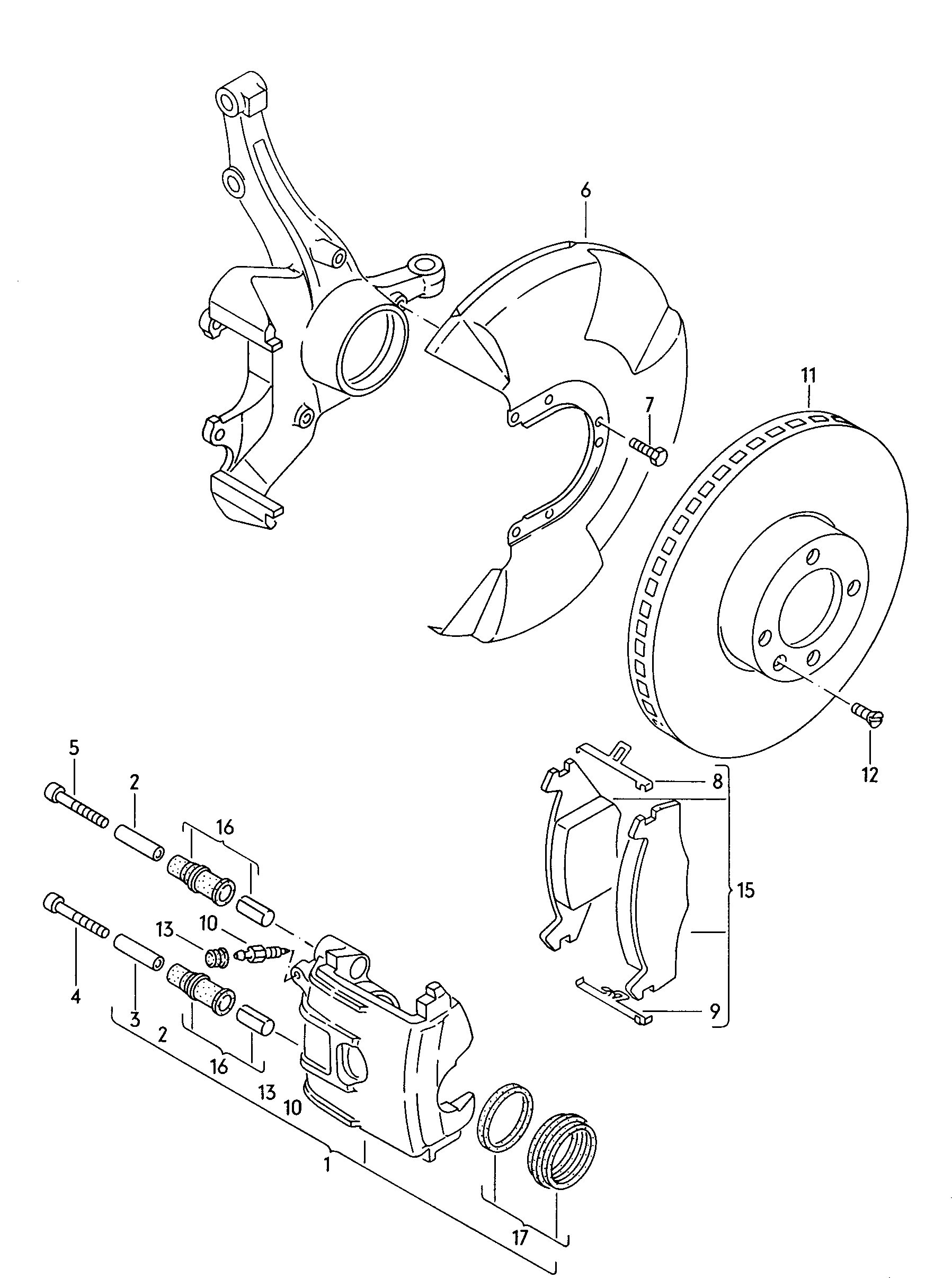 VAG 191 698 151L - Bremsbelagsatz, Scheibenbremse parts5.com