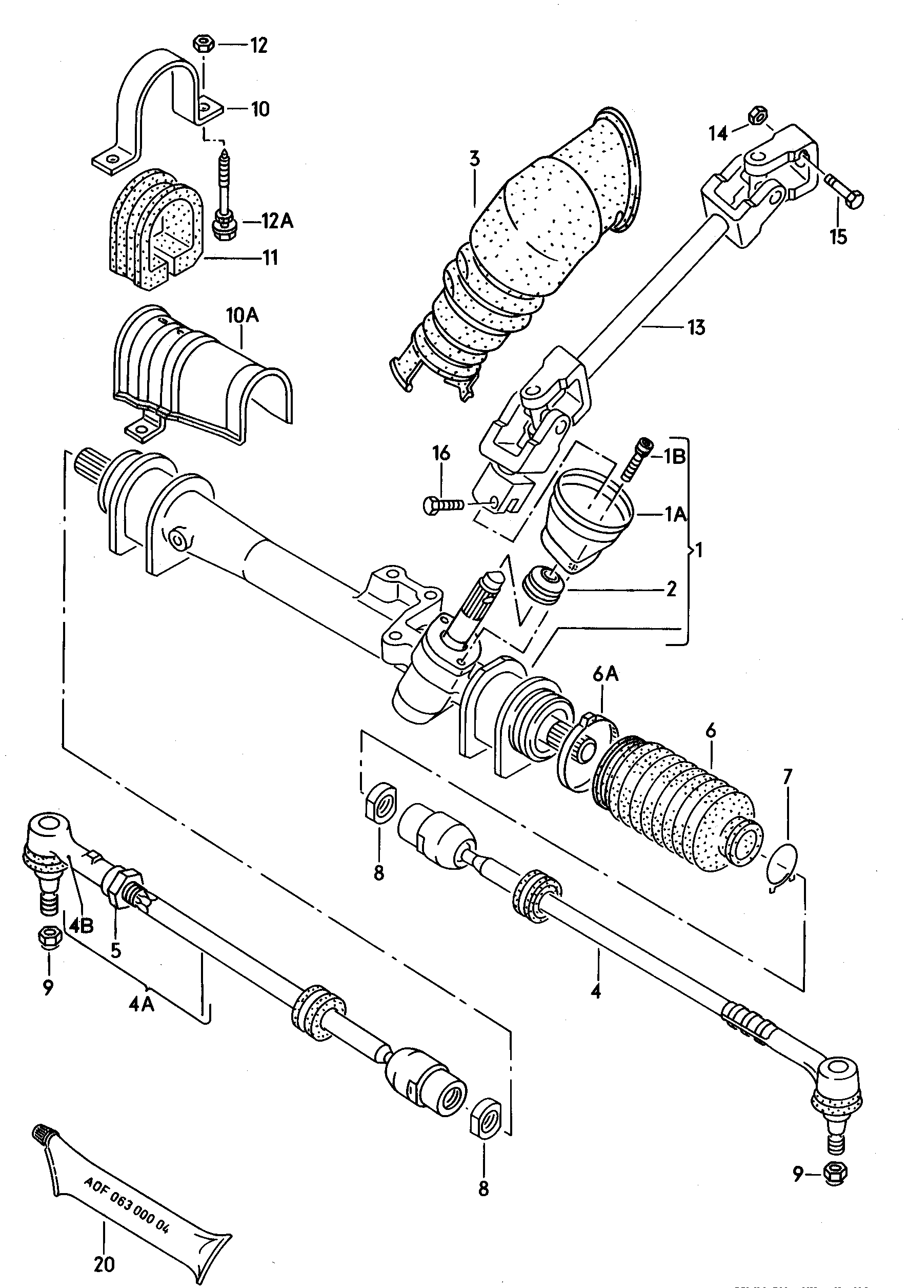 VAG 191419804 - Aksialni zgib, jarmski drog parts5.com