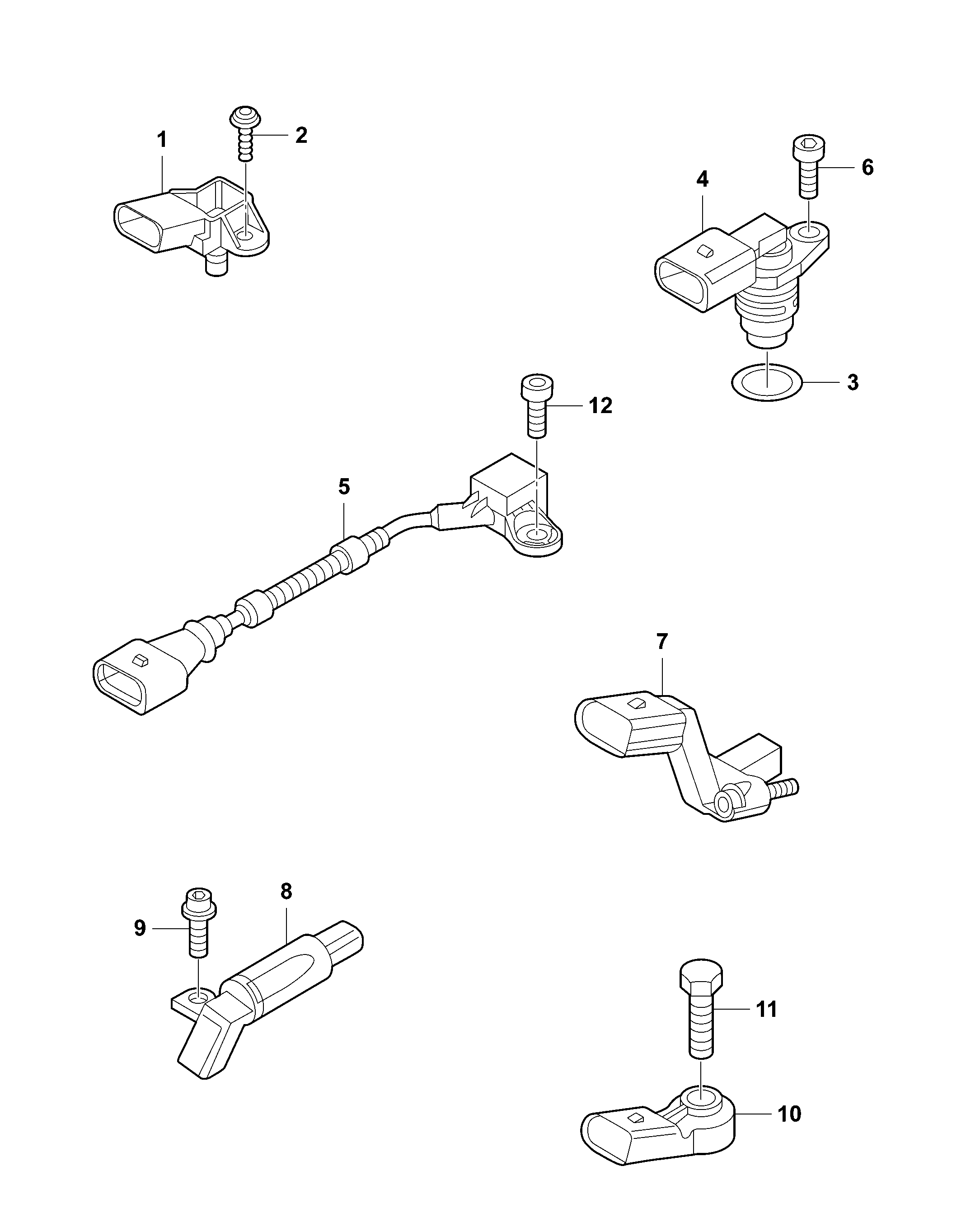 VW 2E0 906 051 A - Sensor, intake manifold pressure parts5.com