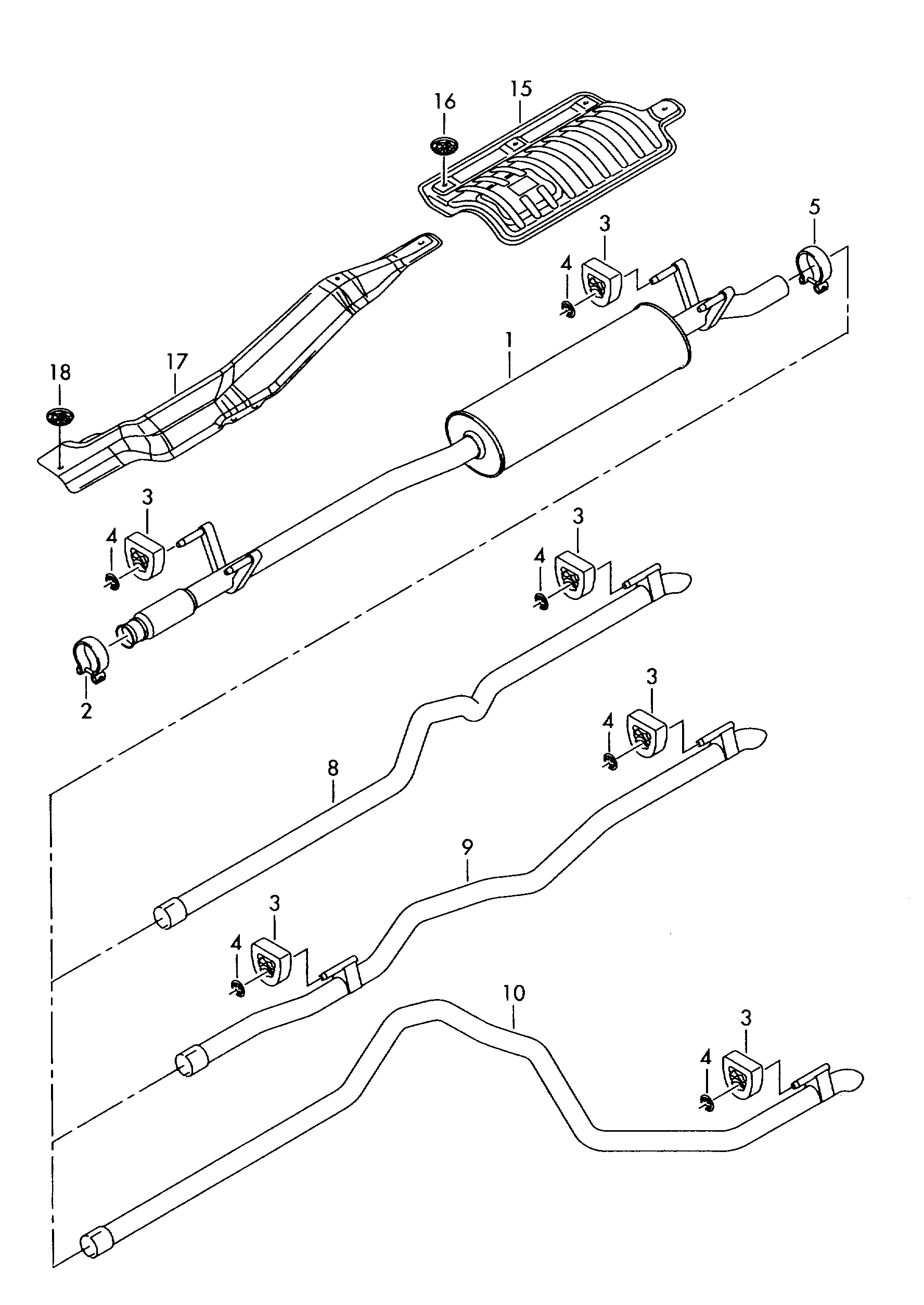 VW 2E0253725 - Pipe Connector, exhaust system parts5.com