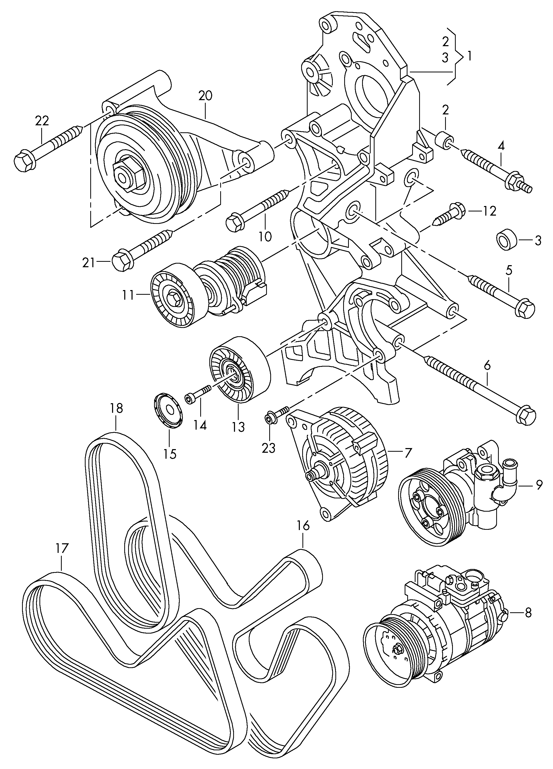 Seat 03G 145 276 - Preusmerjevalni valj / vodilni valj, rebrasti jermen parts5.com