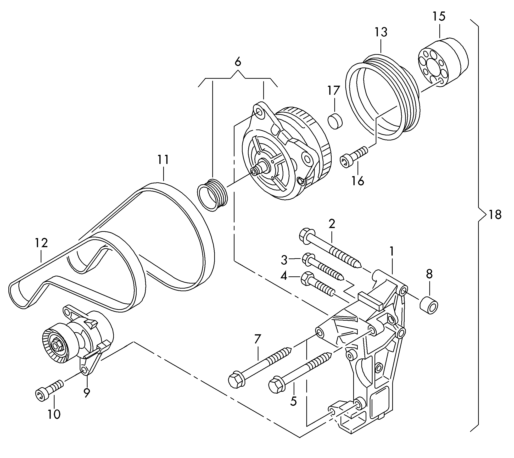 VAG 04L 903 315 C - Riemenspanner, Keilrippenriemen parts5.com