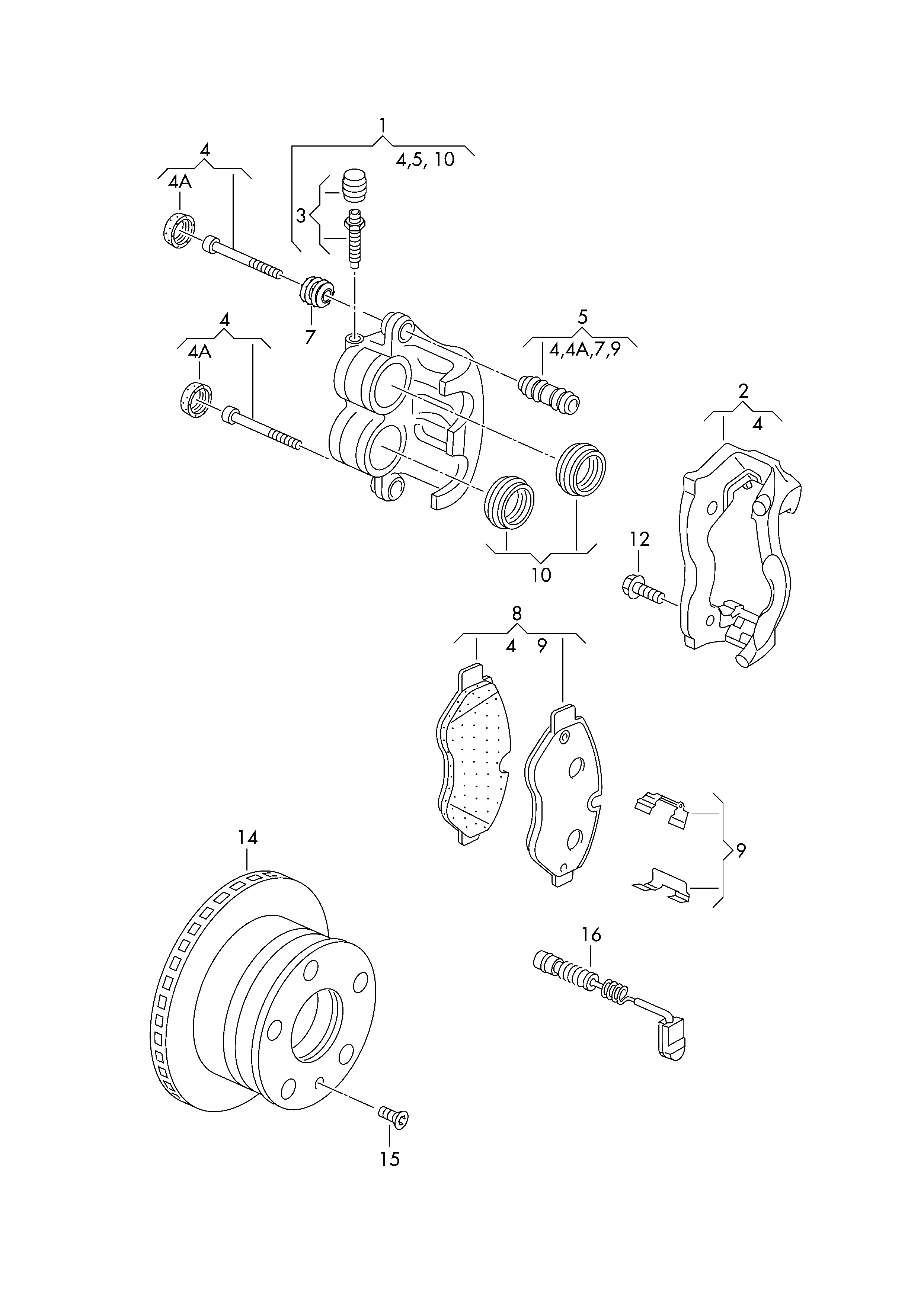 Mercedes-Benz 2E0698151E - Brake Pad Set, disc brake parts5.com