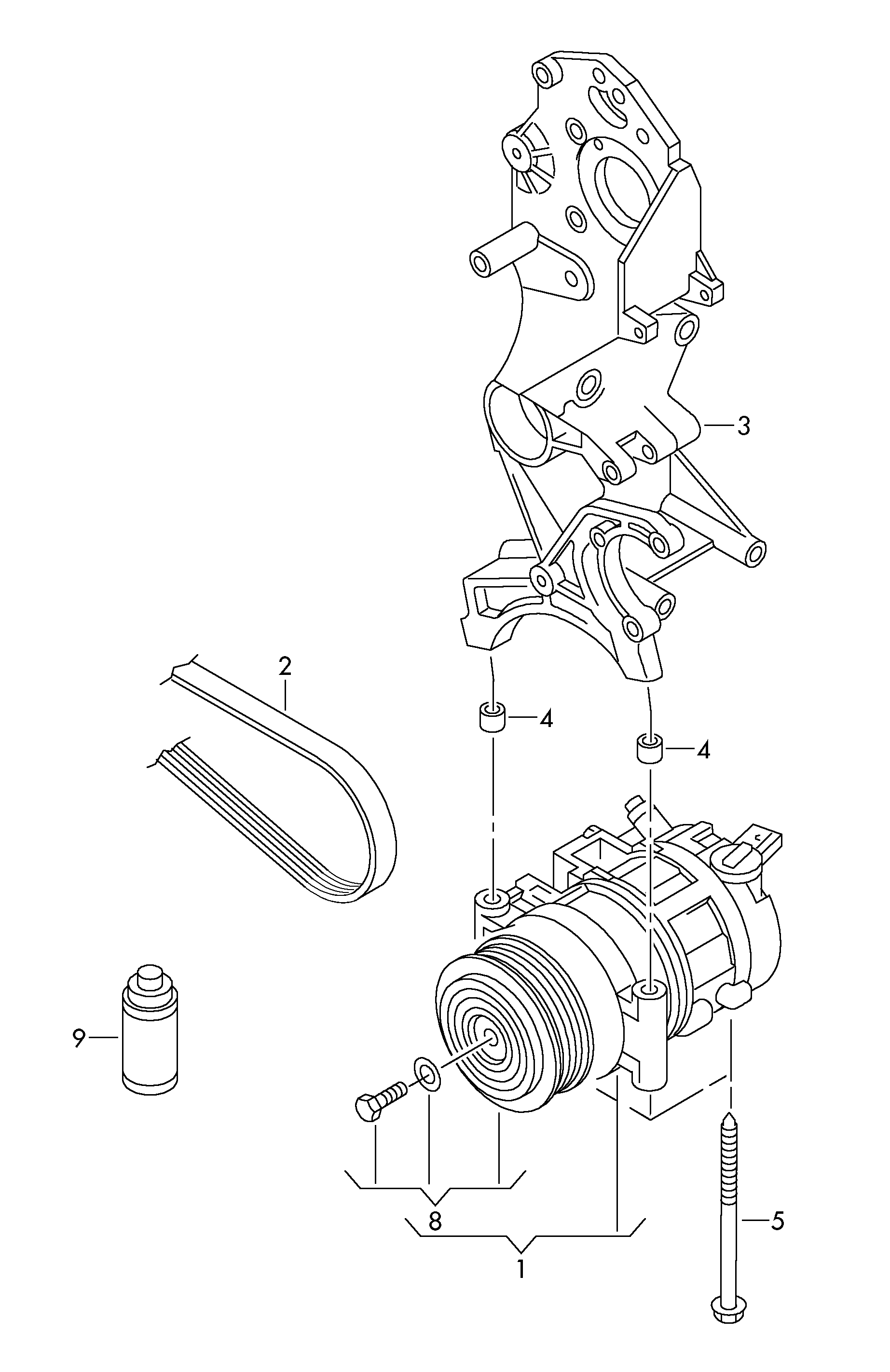 VAG 2E0820803H - Compresor, aire acondicionado parts5.com