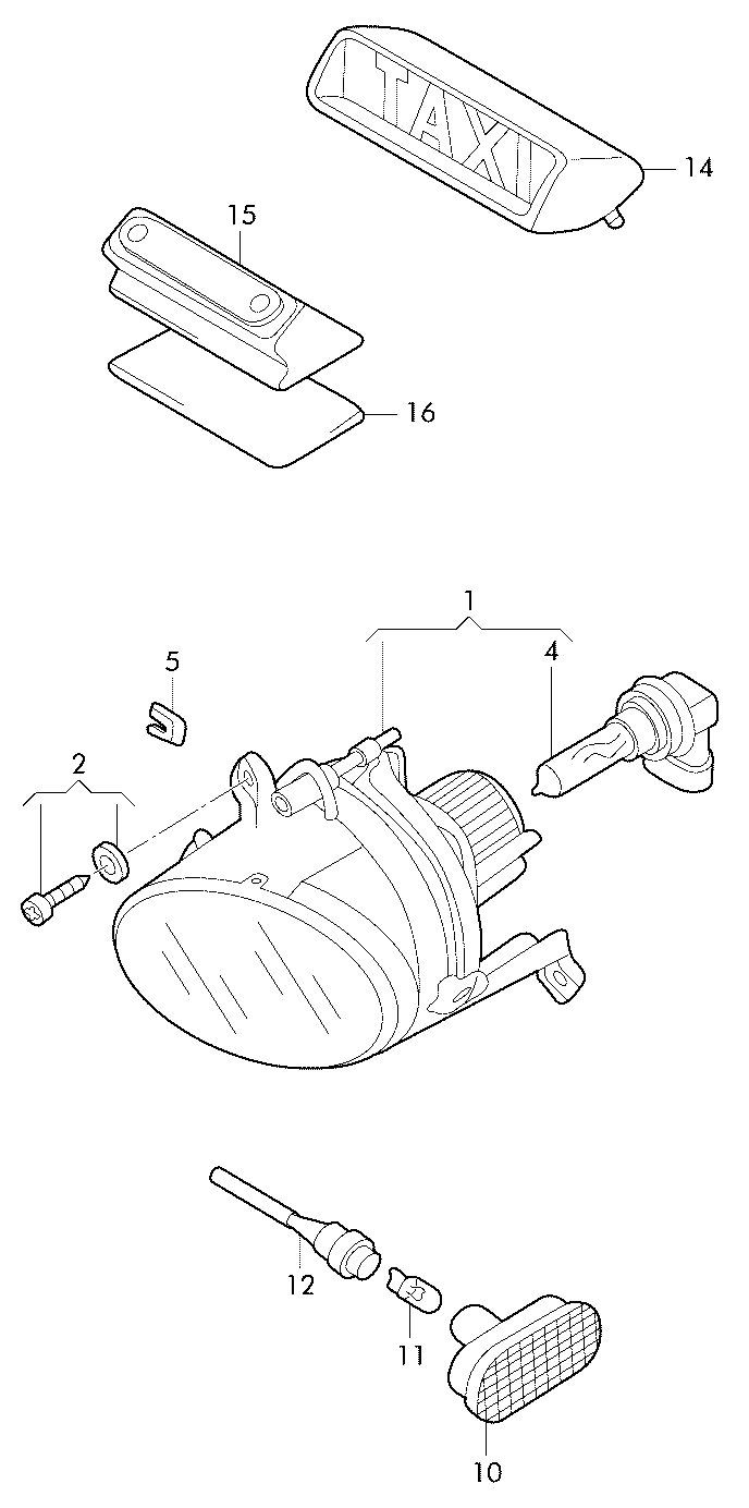 AUDI 2K0 949 117 - Bulb, indicator / outline lamp parts5.com