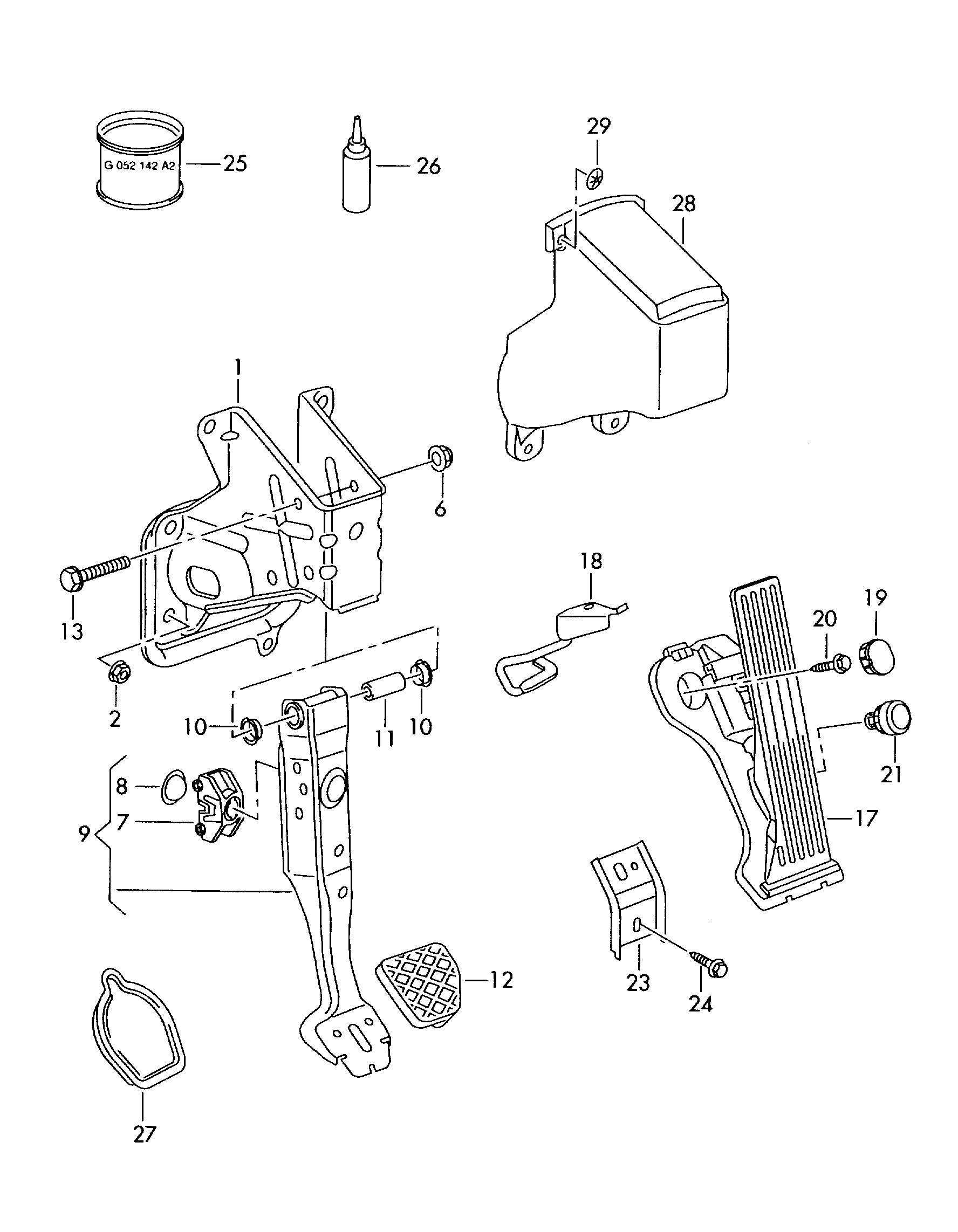 Skoda 1K1 723 503 BA - Érzékelő, gázpedál állás parts5.com