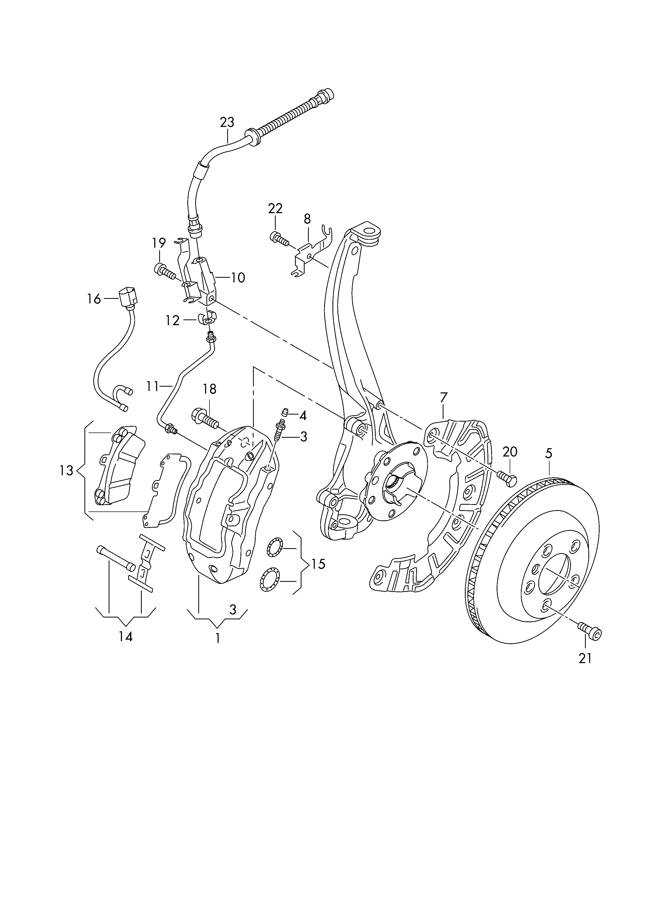 VW 7P6 698 151 C - Brake Pad Set, disc brake parts5.com