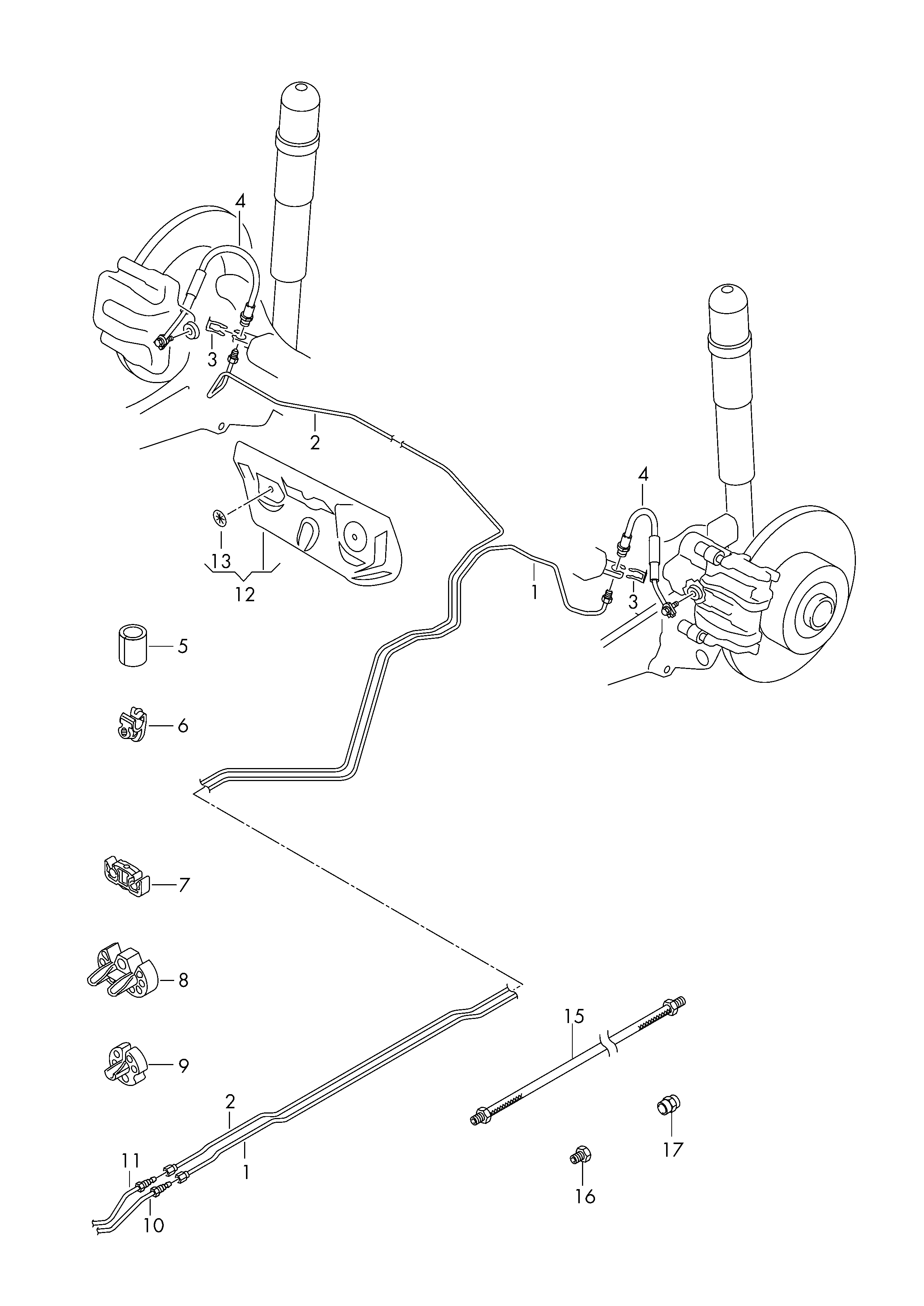 AUDI 5Q0 611 775 G - Тормозной шланг parts5.com