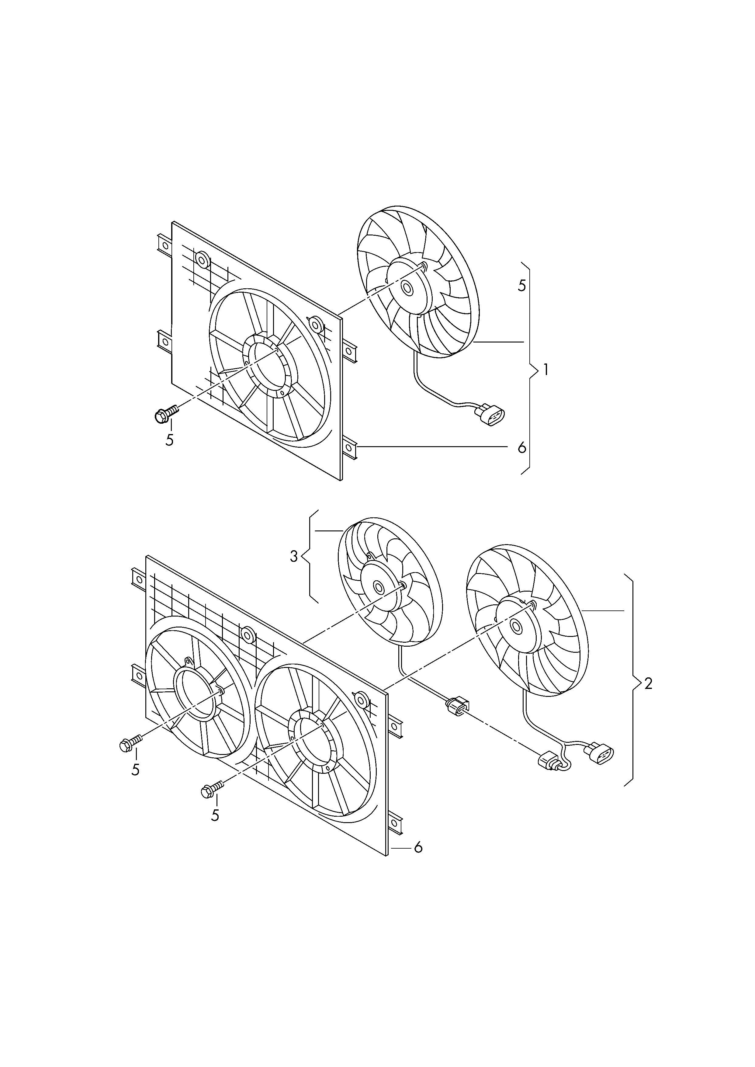 AUDI 5Q0121203DA - Ventilator, radiator parts5.com