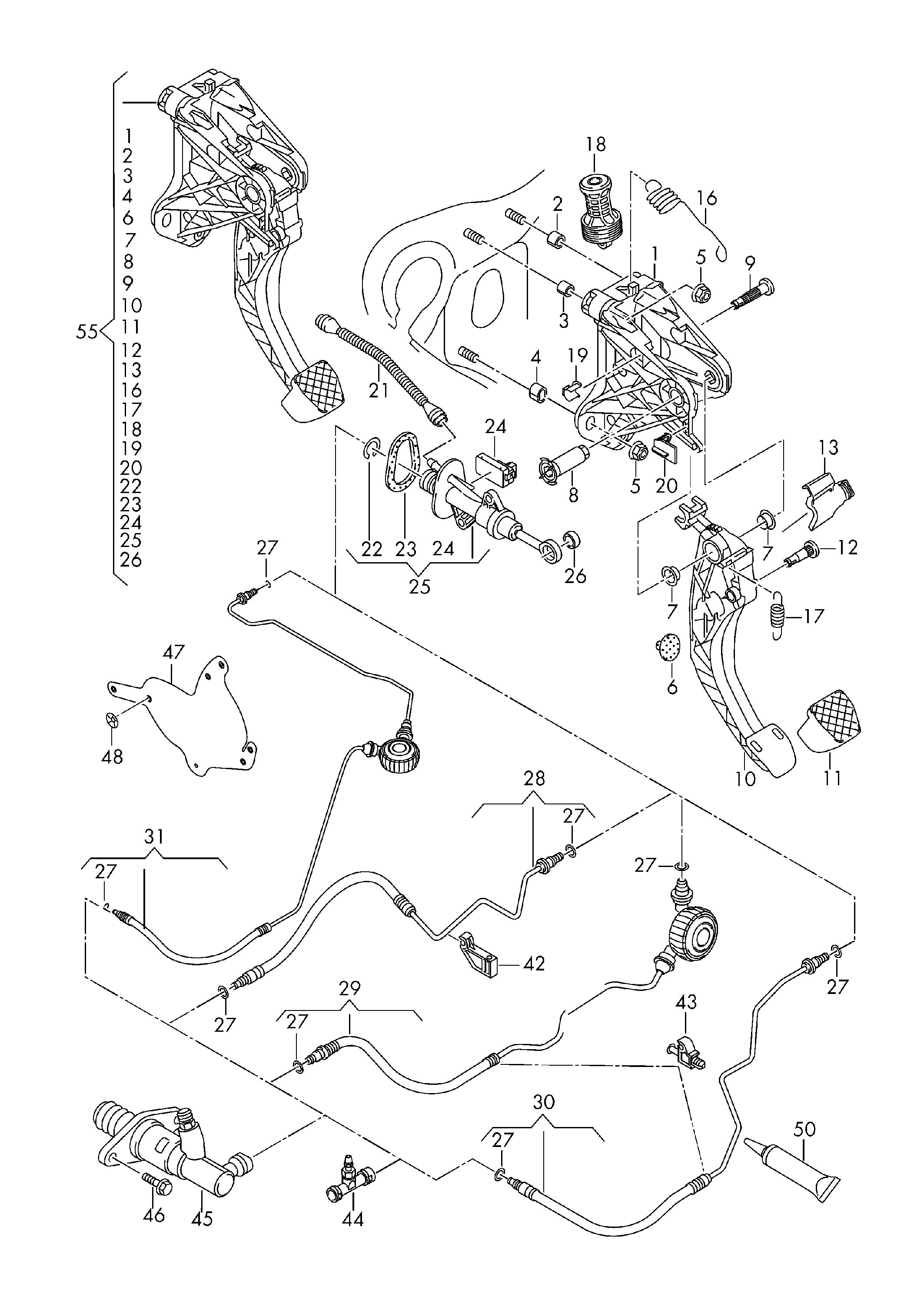 VAG 5Q0 721 261 - Pomoćni cilindar, spojka parts5.com