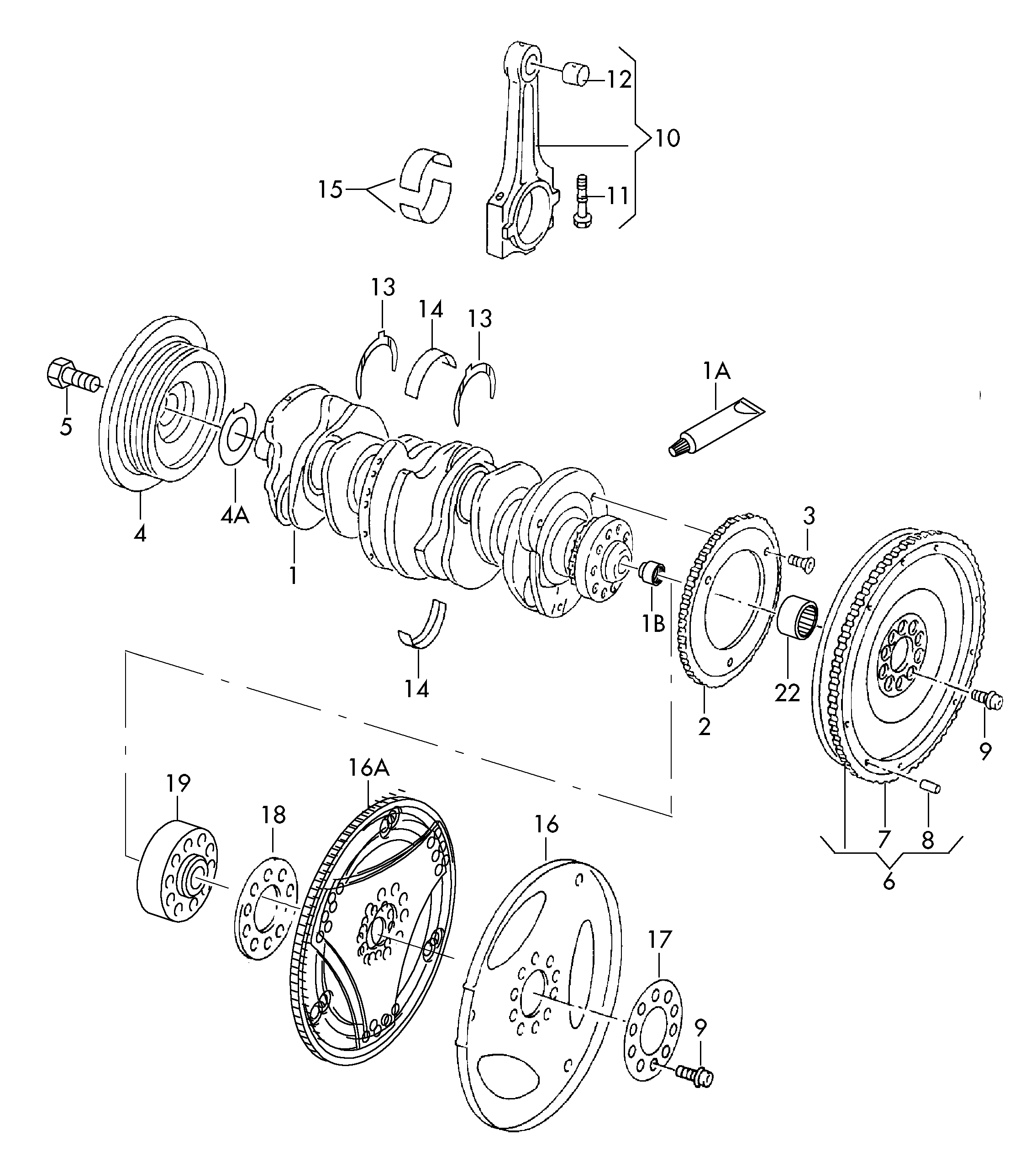 AUDI 034 105 313 A - Palier de guidage, embrayage parts5.com