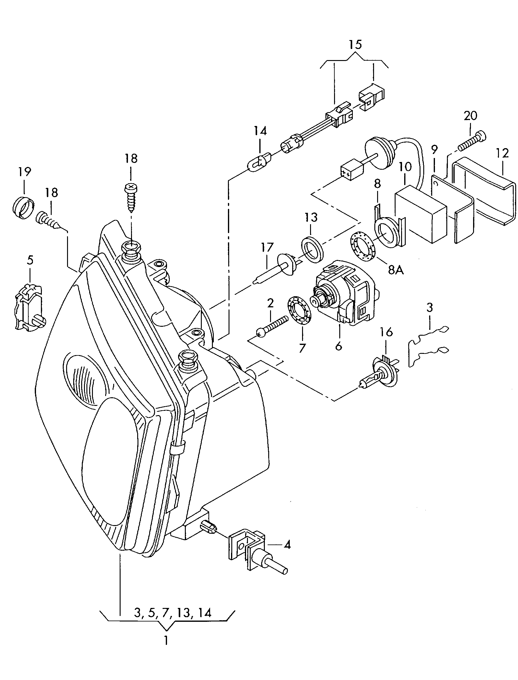 AUDI N 104 457 01 - Bec, far principal parts5.com