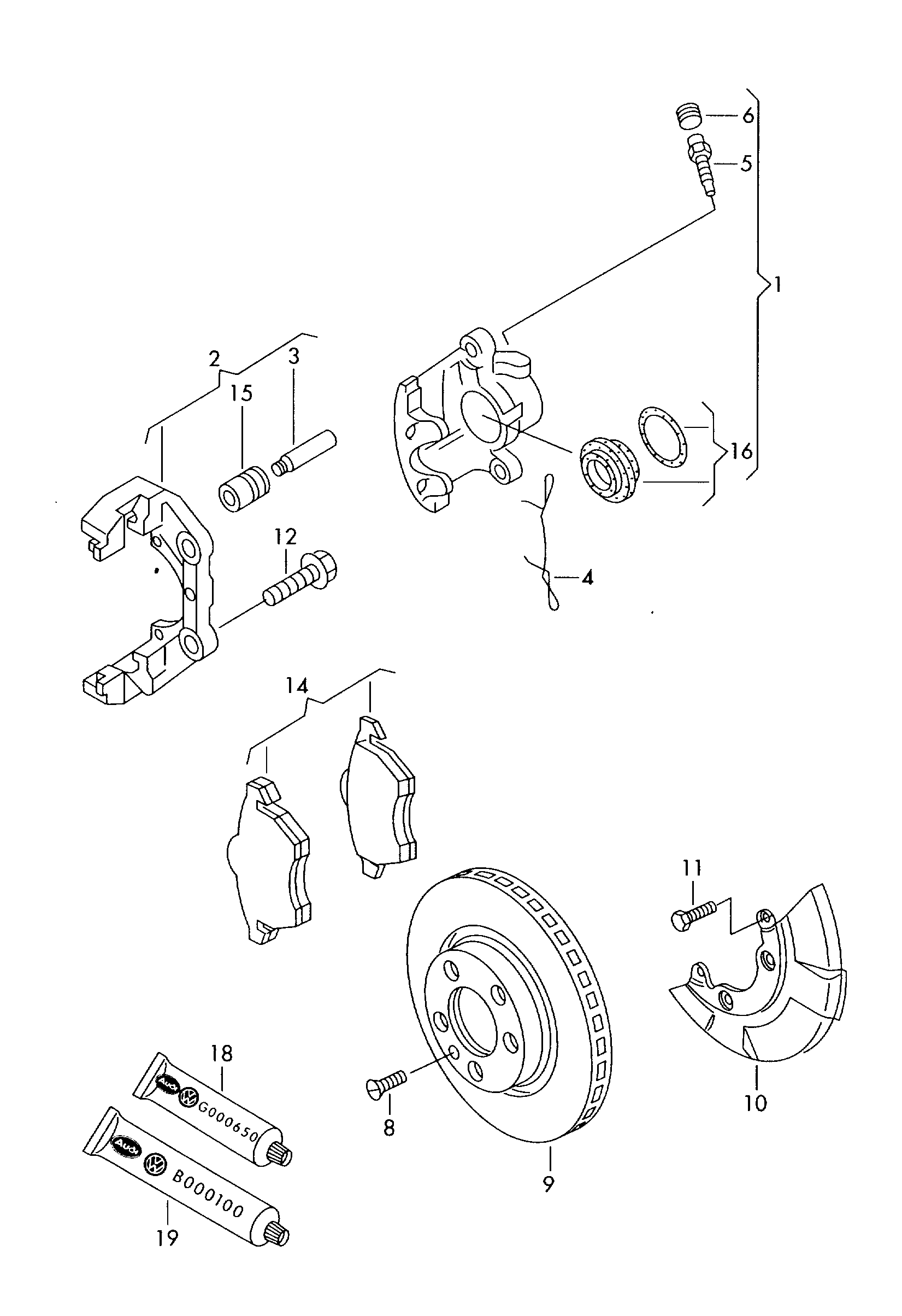 AUDI (FAW) 4B0 698 151 N - Komplet kočnih obloga, disk kočnica parts5.com