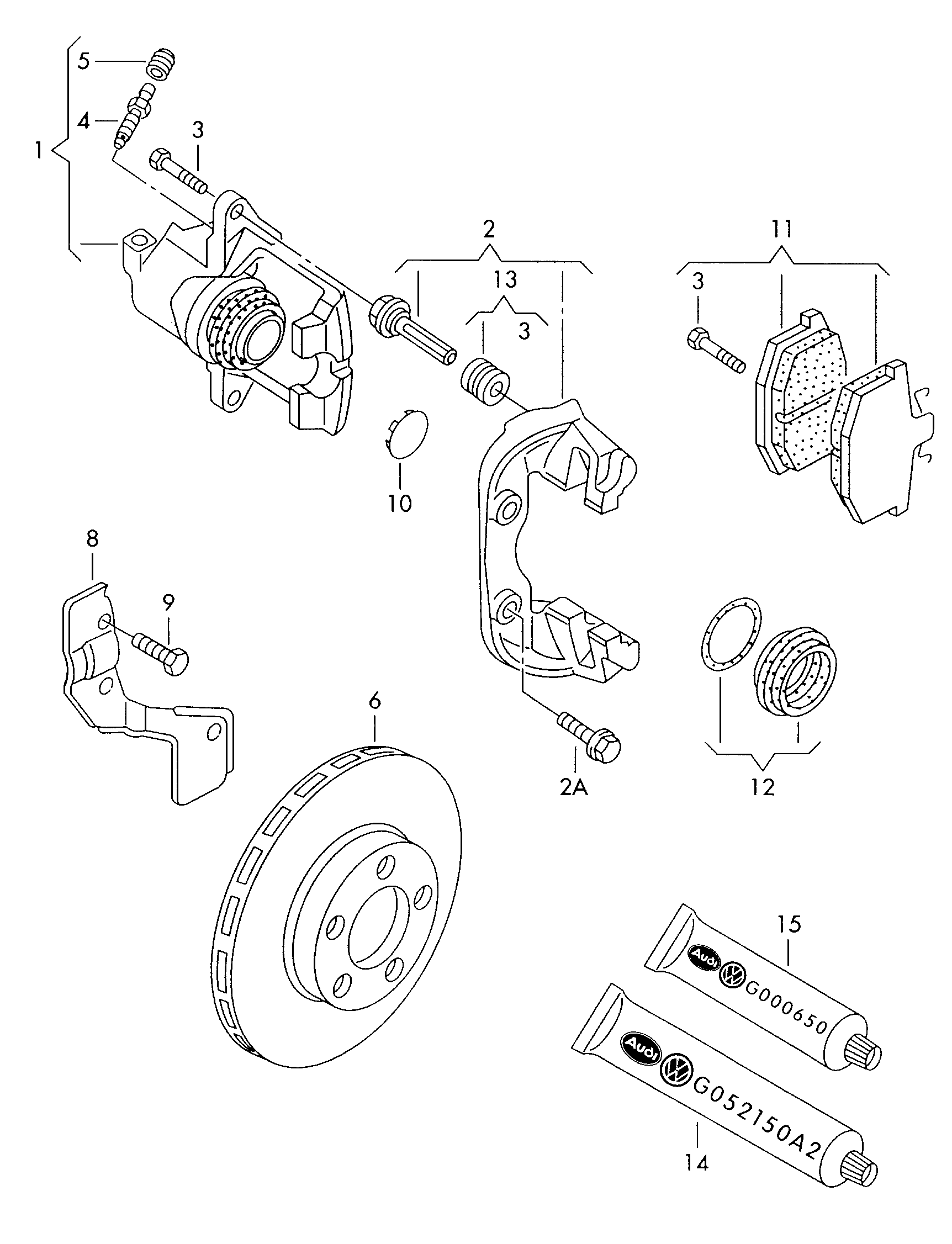 Skoda 8E0 615 123 X - Brake caliper housing parts5.com