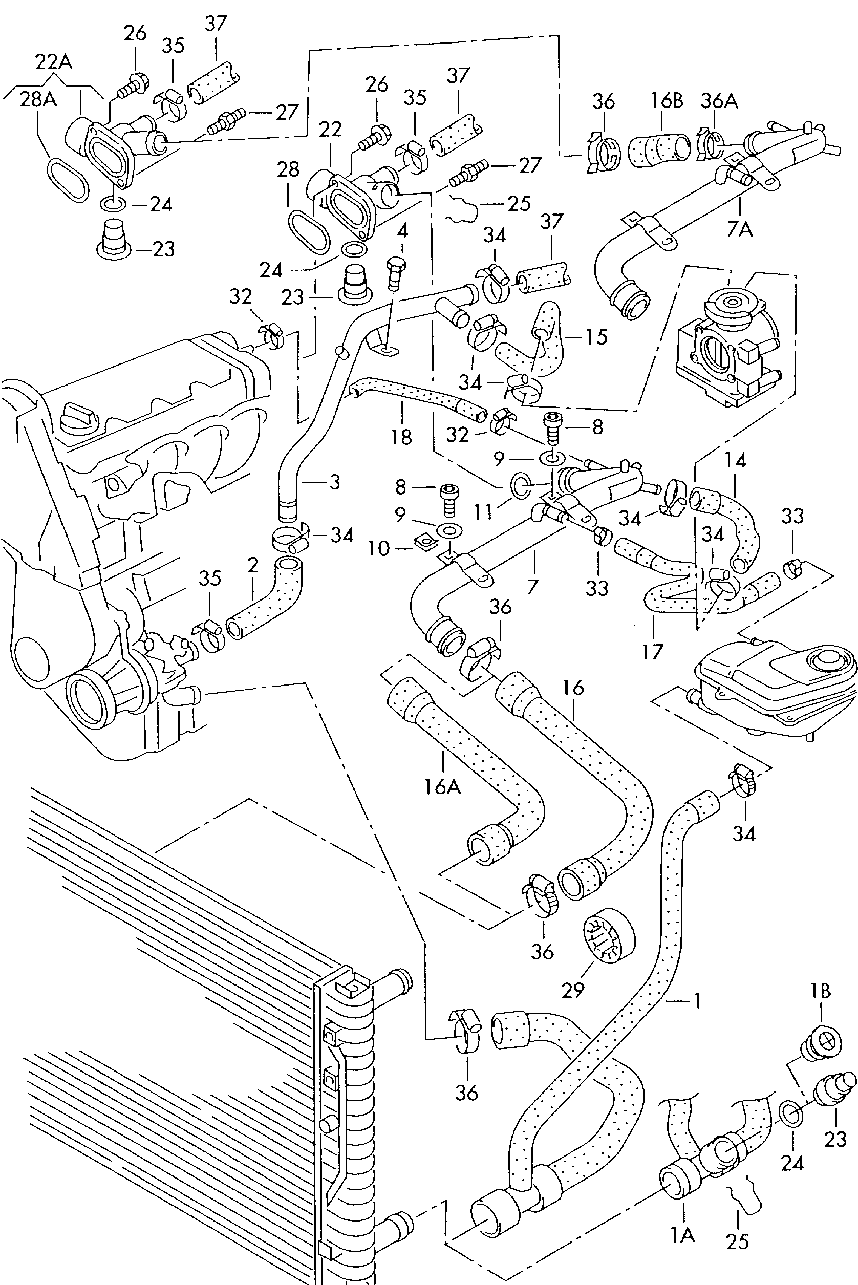 VAG 037121688 - Gasket, coolant flange parts5.com